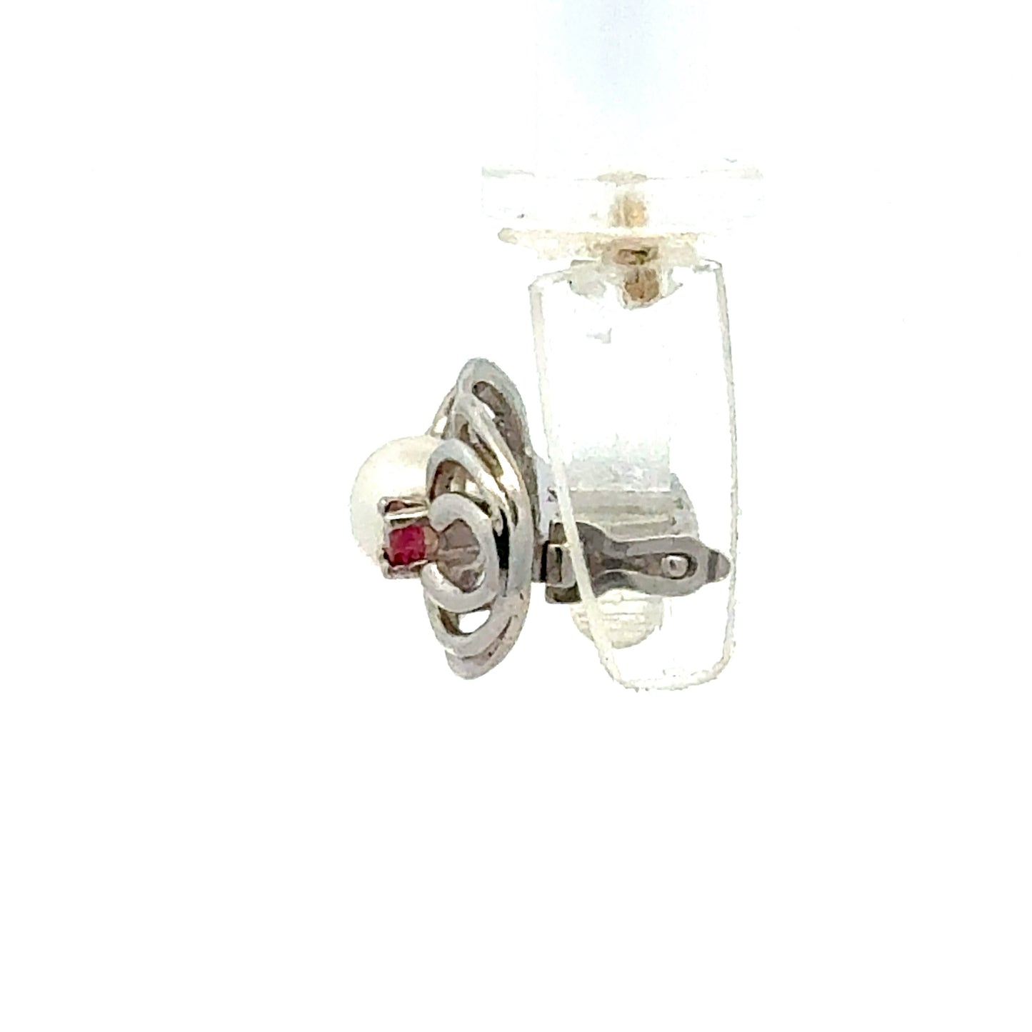 925er Silber Perlenkettenanhänger - Seitenansicht der eleganten Verarbeitung