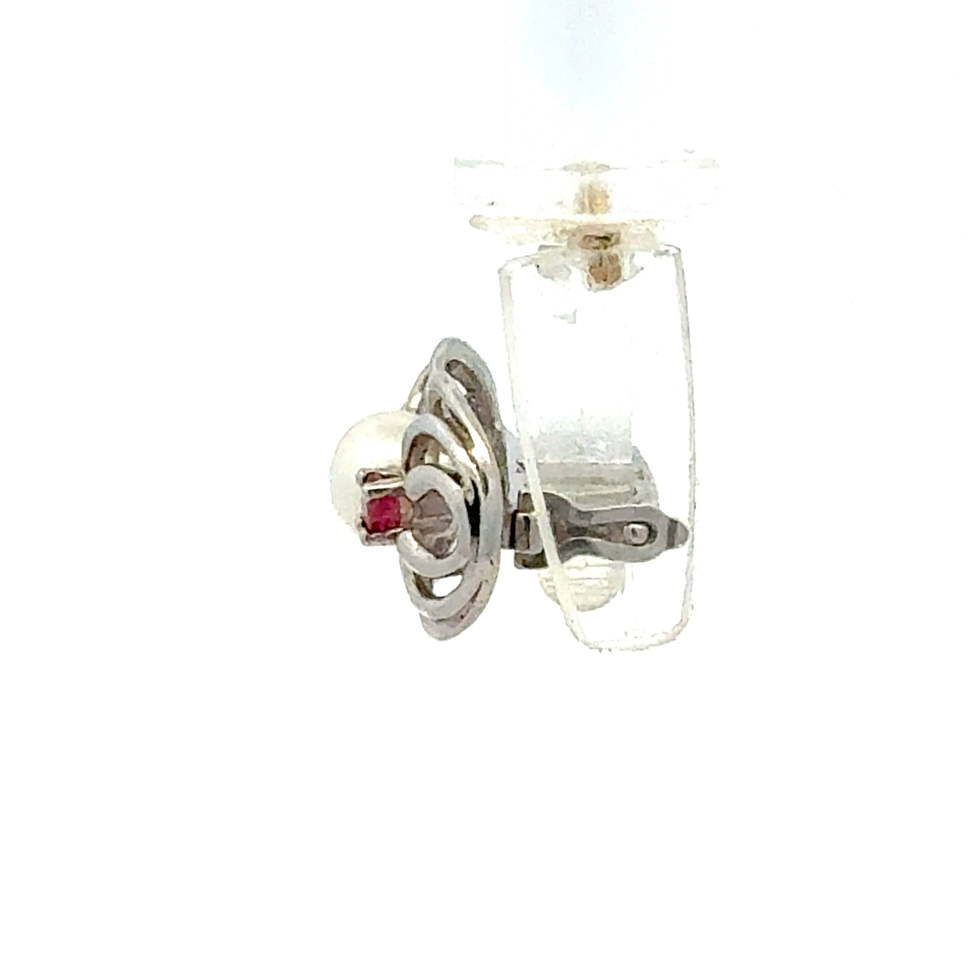 925er Silber Perlenkettenanhänger - Seitenansicht der eleganten Verarbeitung