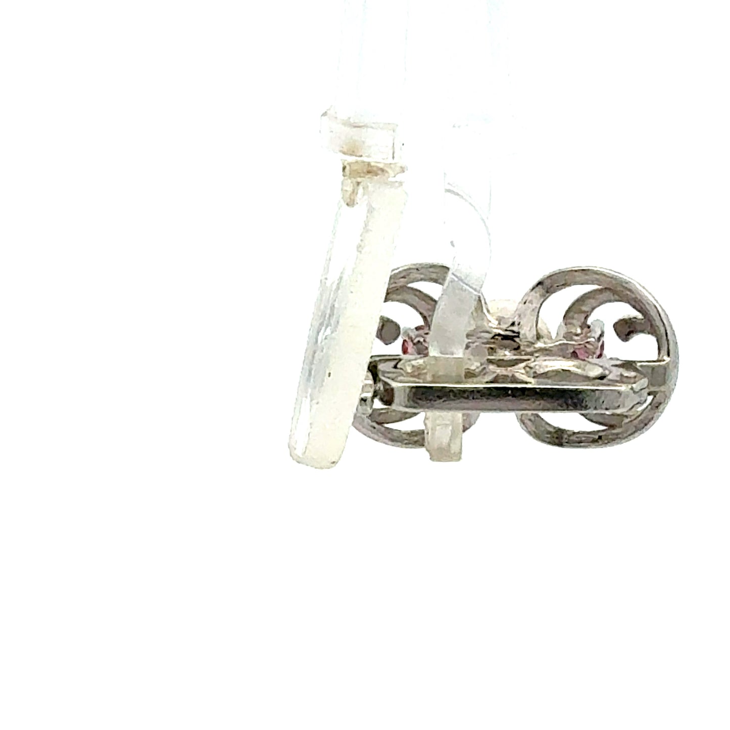 Echtsilber Anhänger mit Perlen und Stein - Nahaufnahme der edlen Details