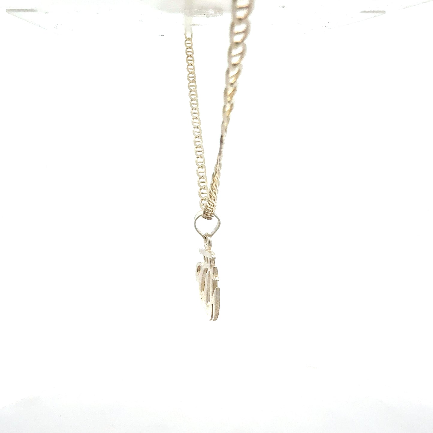 925 Sterlingsilber Halskette mit Allah-Anhänger - Seitenansicht