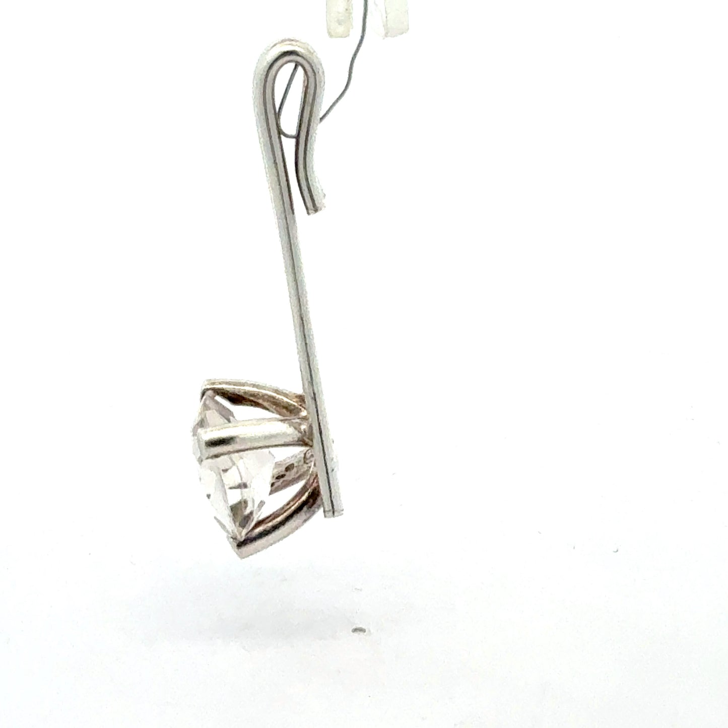 925er Silber Anhänger mit Zirkonia - Seitenansicht der eleganten Verarbeitung