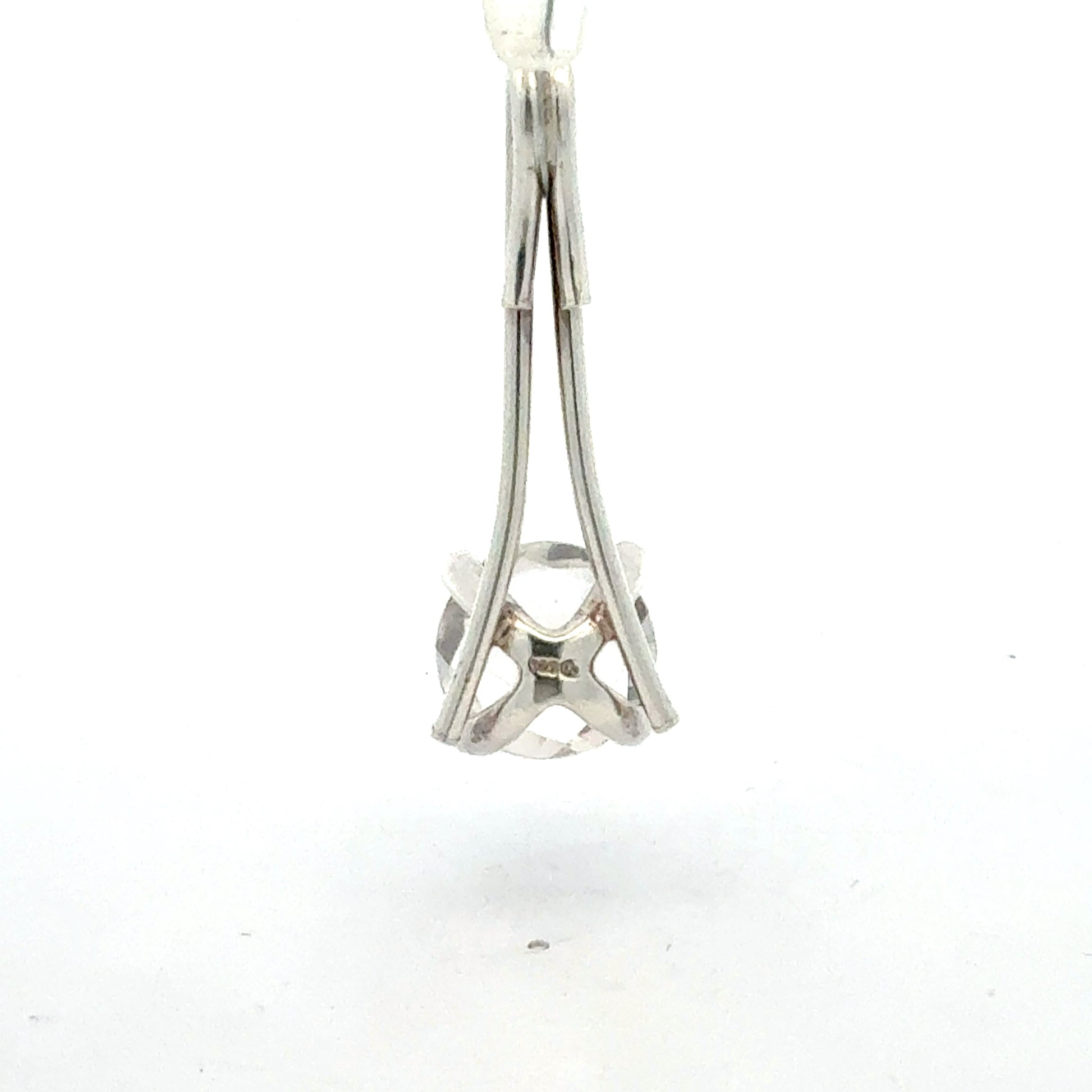 925er Silber Anhänger mit Zirkonia - Rücknsicht der eleganten Verarbeitung