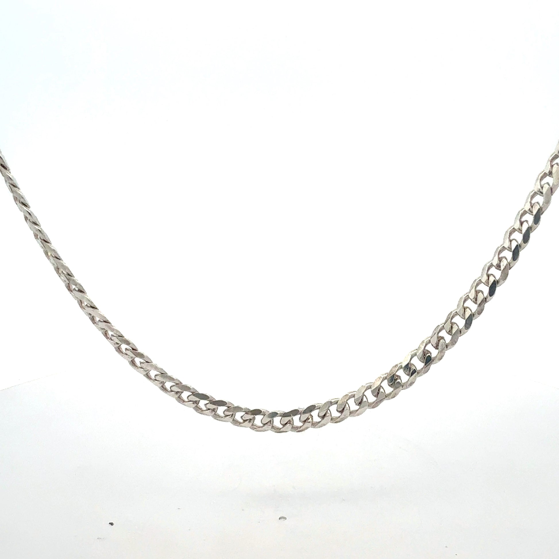 Hochwertige Panzerkette 925 Silber Nahaufnahme Verarbeitung