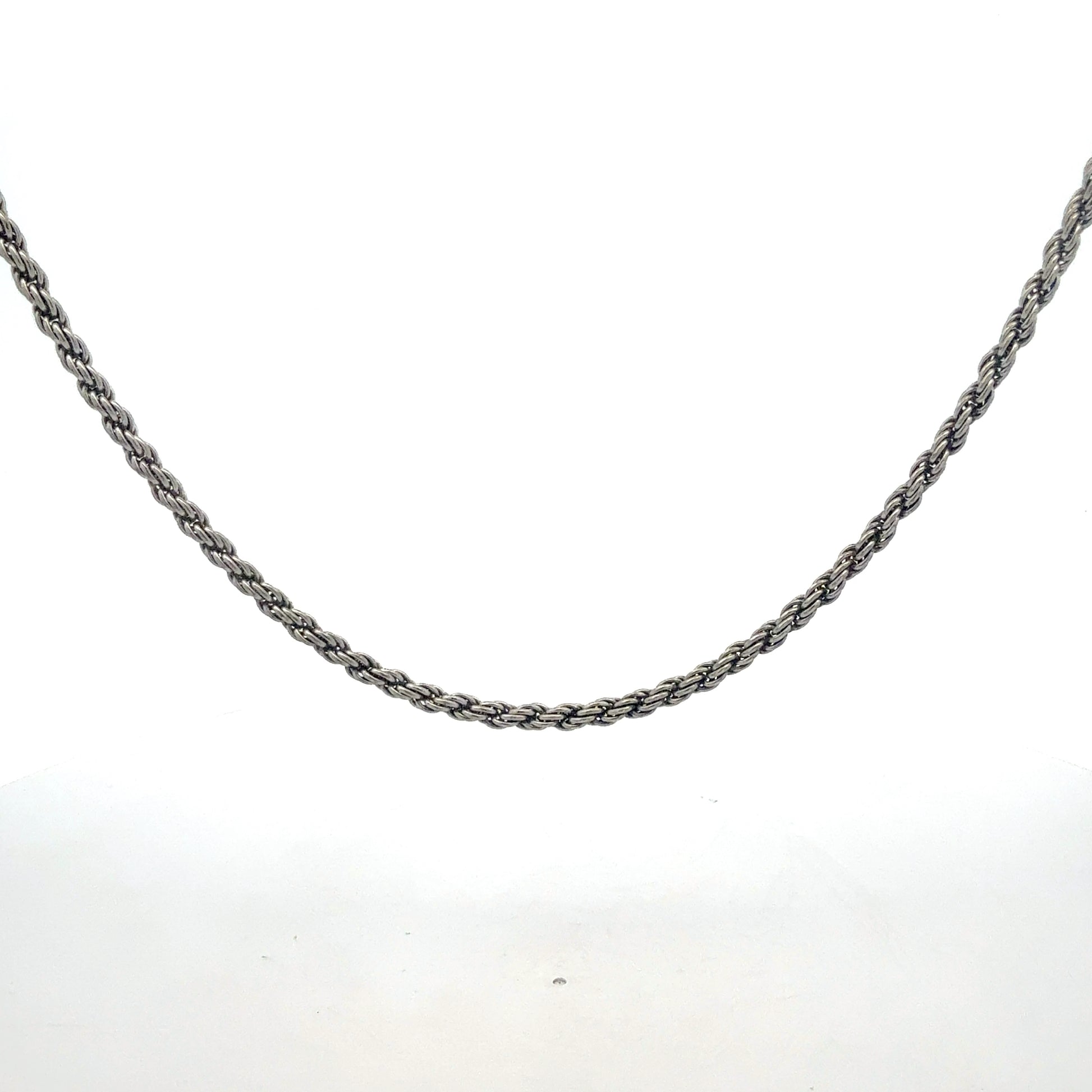 925 Silberkette 50 cm - Komplettansicht der Kordellkette
