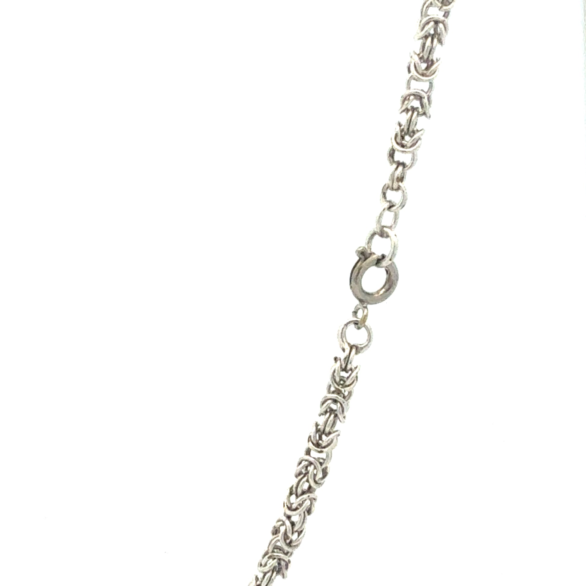 Silber Königskette 925 - Seitenansicht der eleganten Gliederung und des Verschlusses