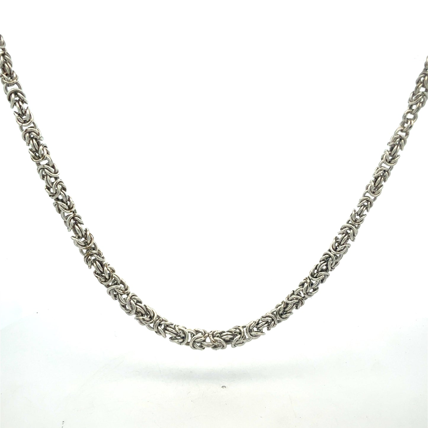 Königskette aus 925er Sterlingsilber, 45 cm lang, 24,15 g - Detailansicht der hochwertigen Verarbeitung