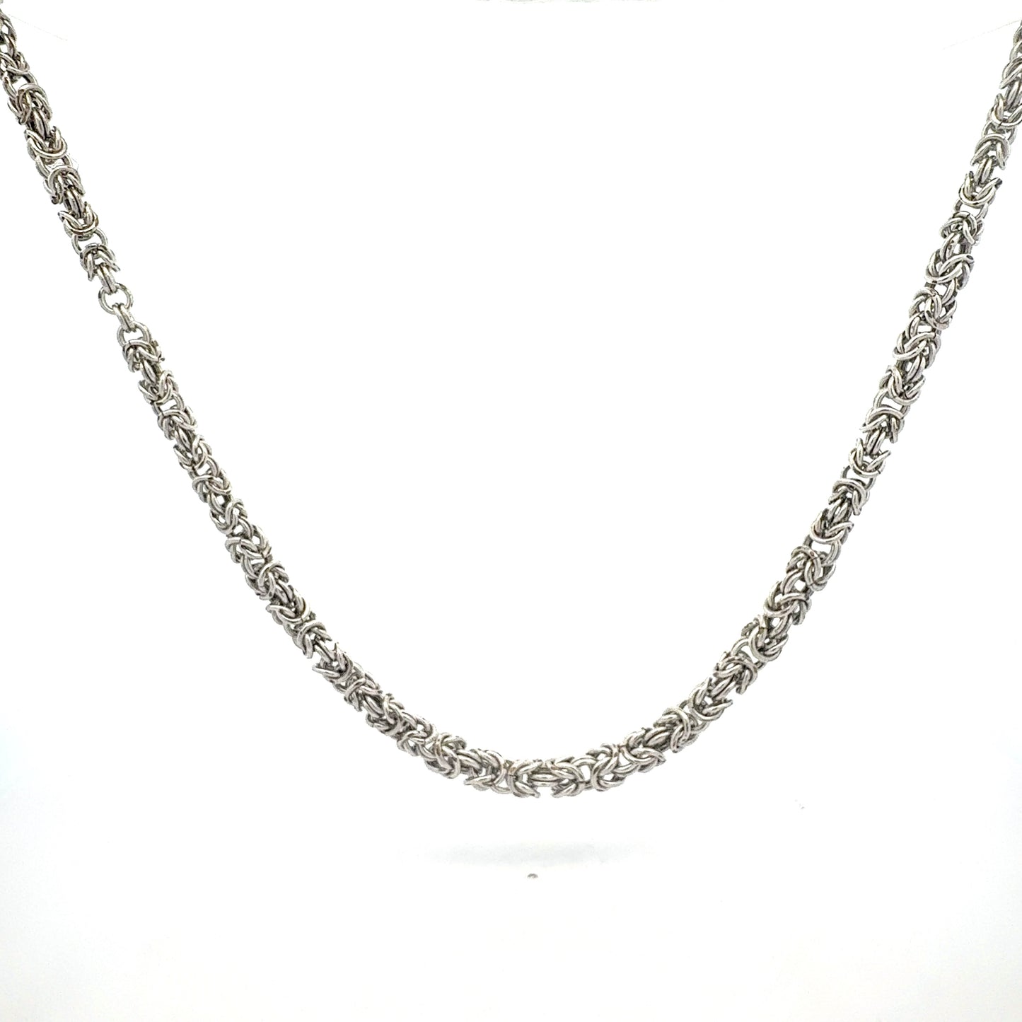 Königskette aus Silber 925 - Gesamtansicht der 45 cm langen Halskette mit Hochglanzpolitur