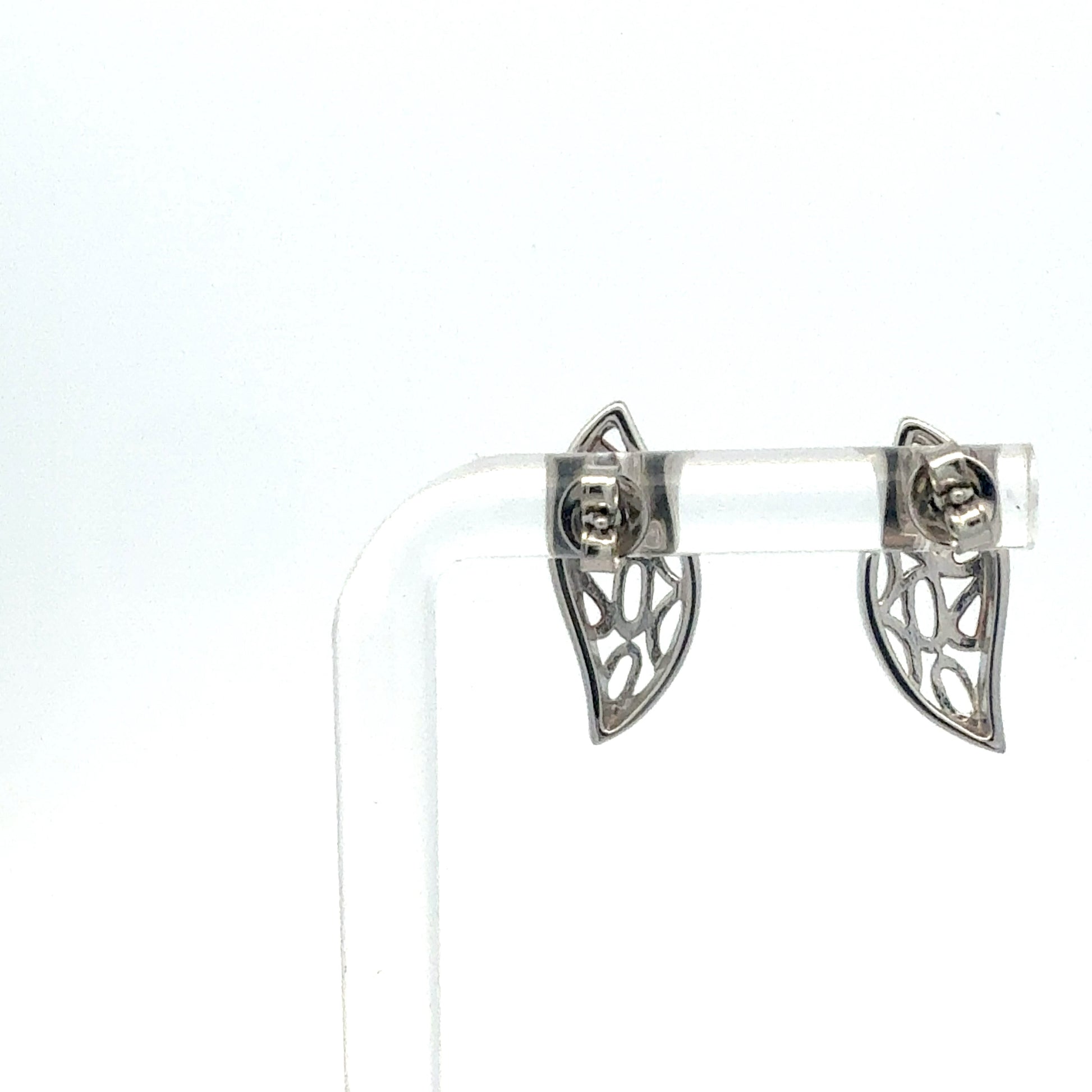 Ohrringe Silber 925 halb rosé vergoldet - Nahaufnahme Rckseite