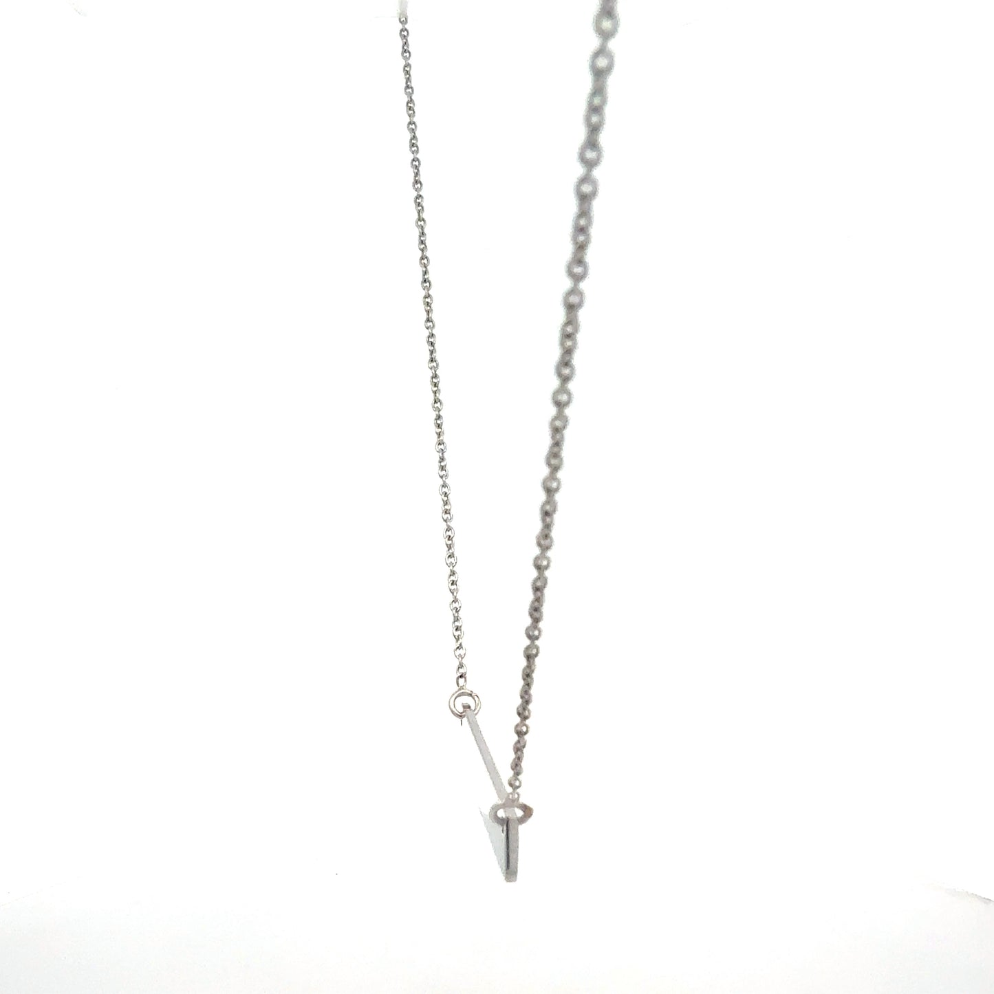 925 Sterlingsilber Kette mit individuellem Namensplättchen - Seitenansicht
