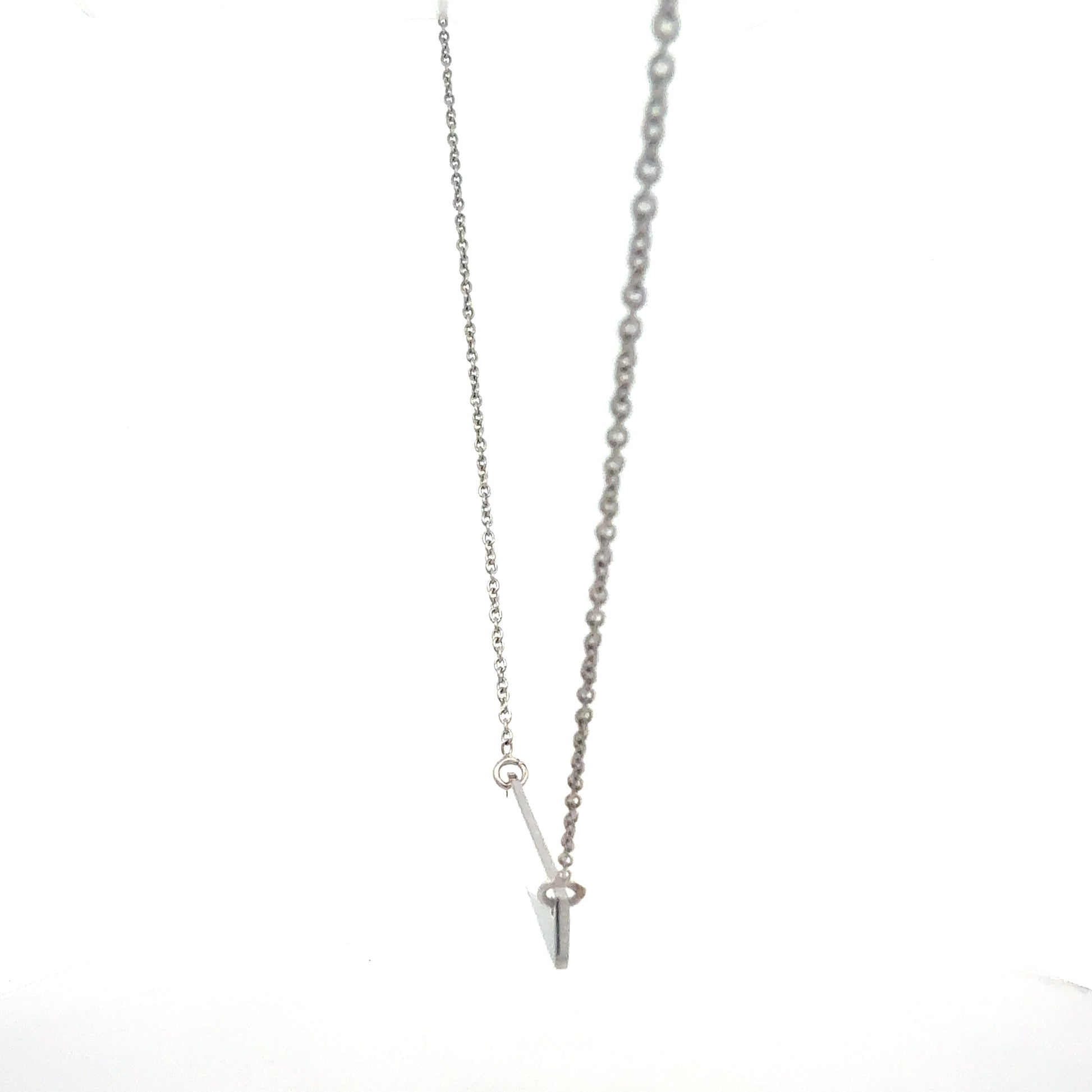 925 Sterlingsilber Kette mit individuellem Namensplättchen - Seitenansicht
