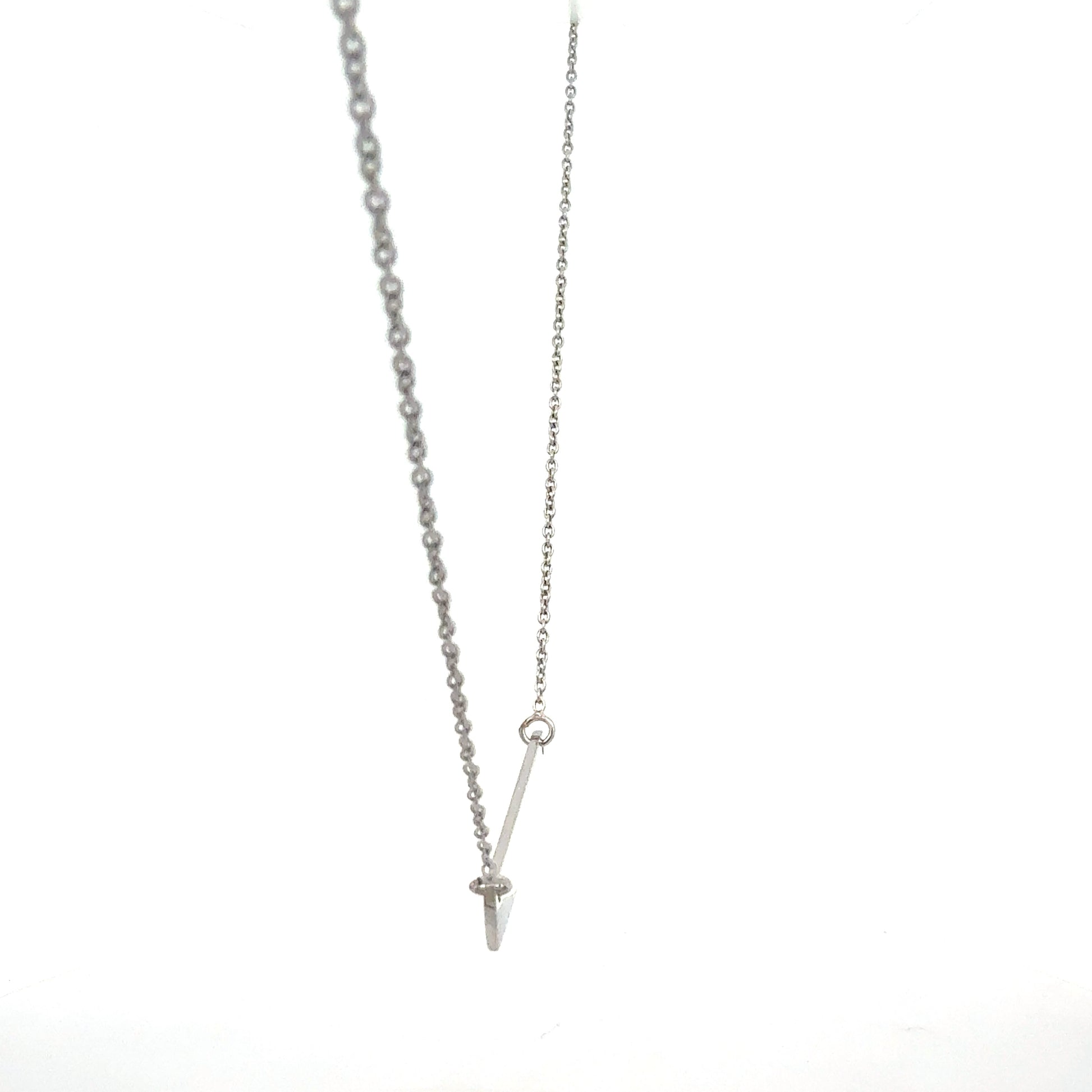 925 Sterlingsilber Kette mit individuellem Namensplättchen - Seitenansicht
