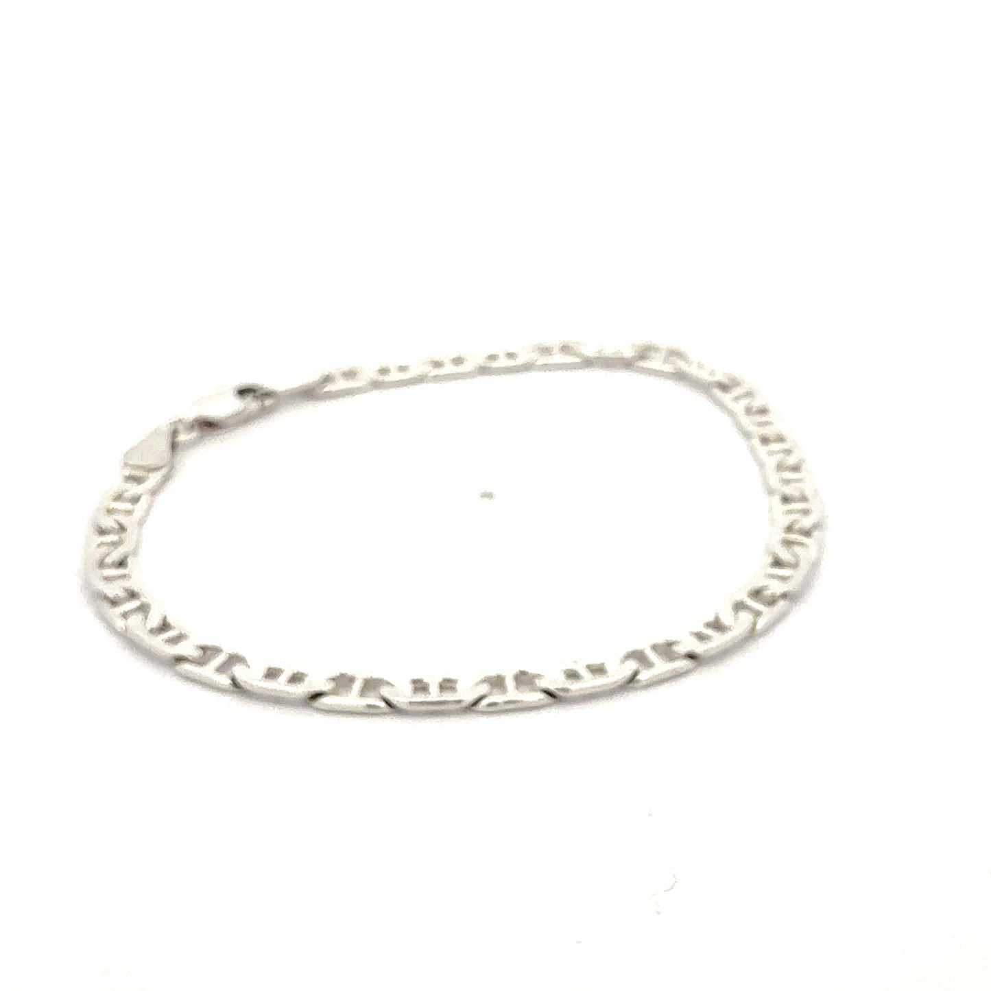 Detailansicht Figaro Kettenglieder 925 Sterlingsilber Armband