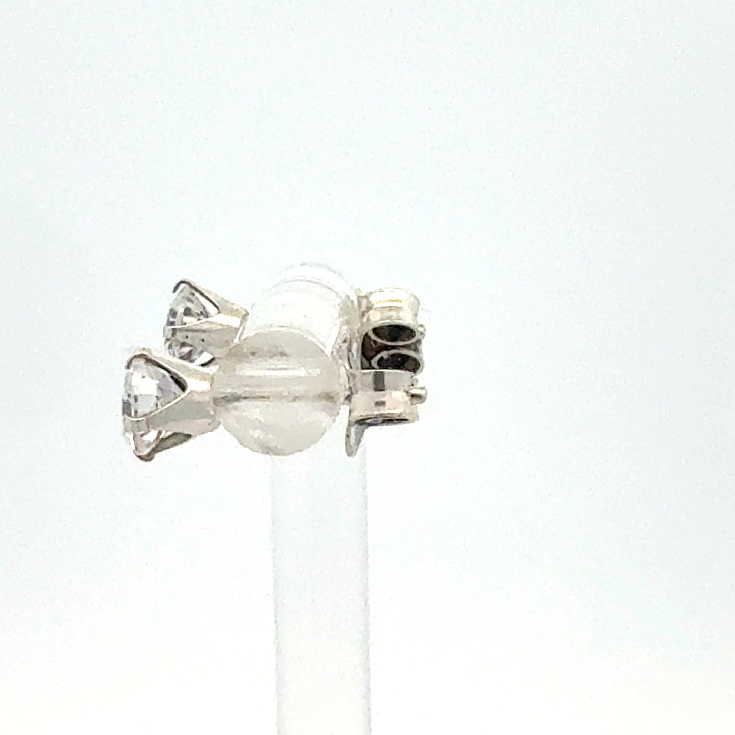 Elegante Silber Ohrringe 925 mit funkelnden Zirkonia-Steinen – Damenschmuck Seitenansicht