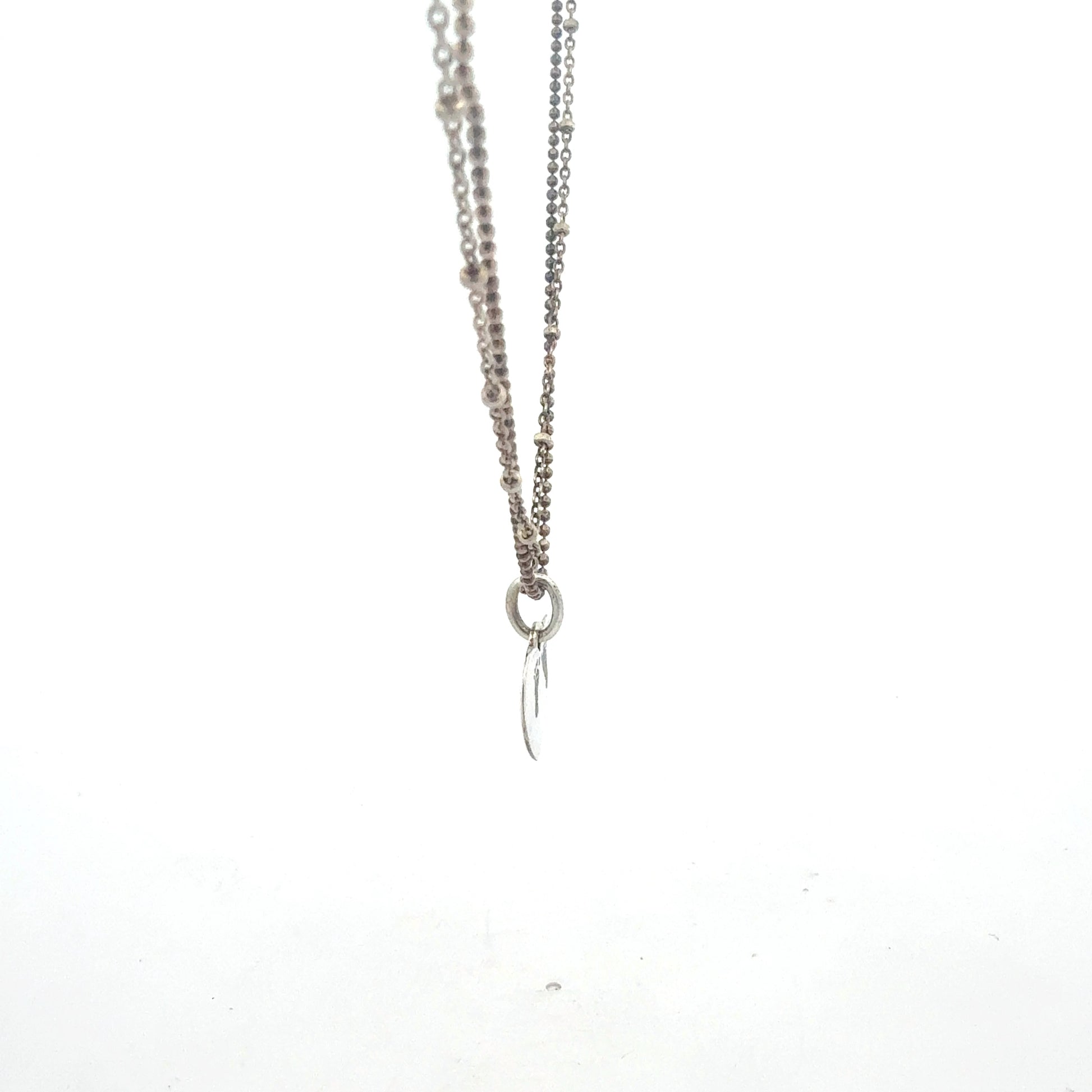 925 Silberkette mit Herz-Anhänger, Seitenansicht