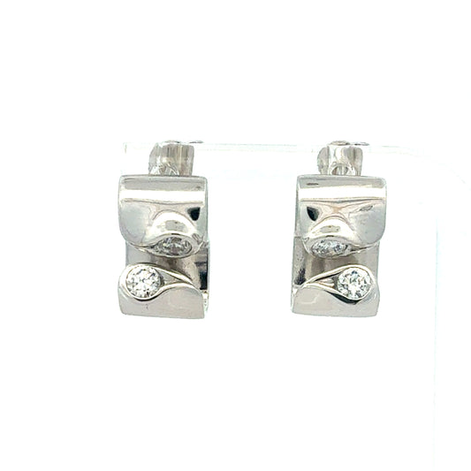 Silber 925 Ohrringe mit Zirkonia-Steinen, 7,76 g - Hauptansicht