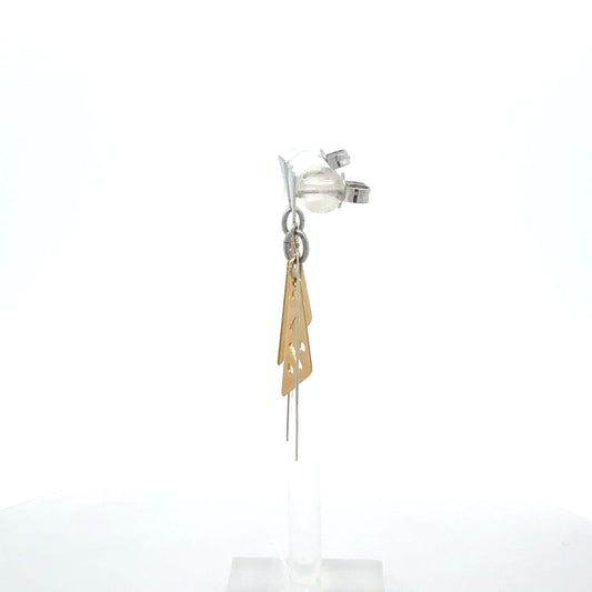 Ohrringe Silber 925 – 2,33 g, halb vergoldet Ohrring Juwelier Alen