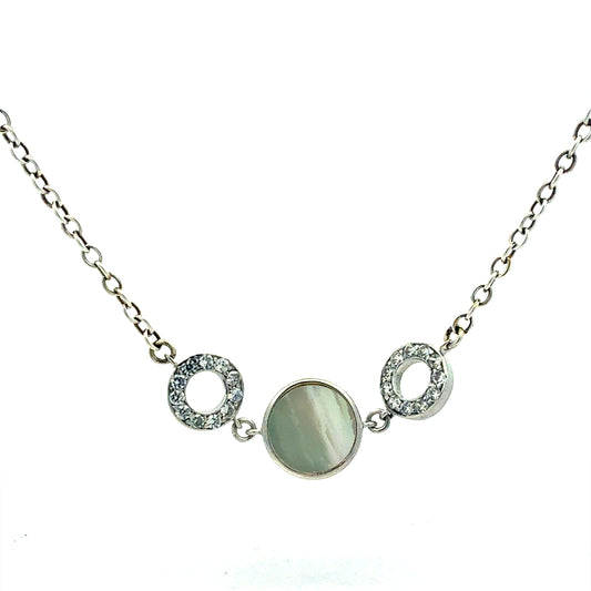 Thomas Sabo Silberkette 925 mit drei Kreisen - Frontansicht