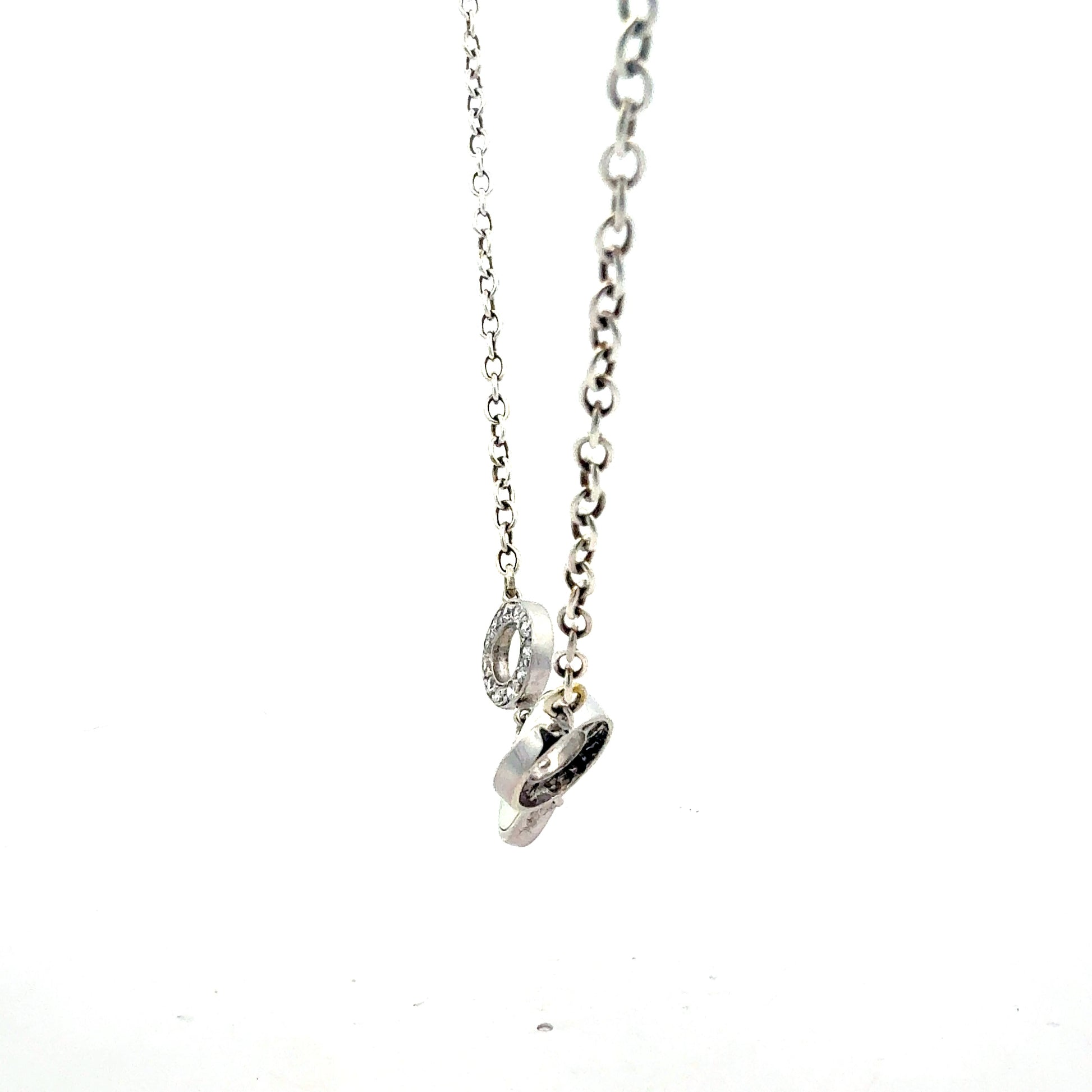 Thomas Sabo Silberkette 925 - Detailansicht der drei verschlungenen Kreise