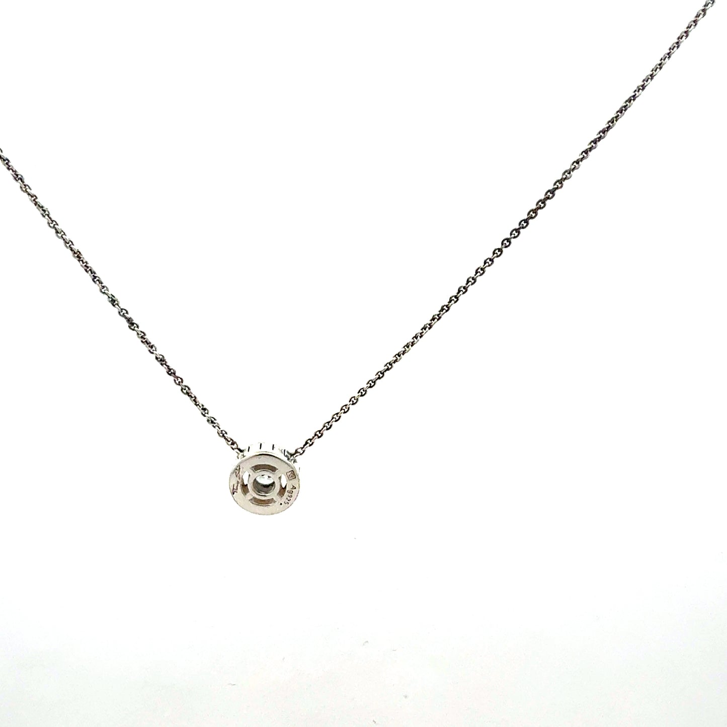 Silberkette 925 mit Zirkonia Anhänger Rückansicht