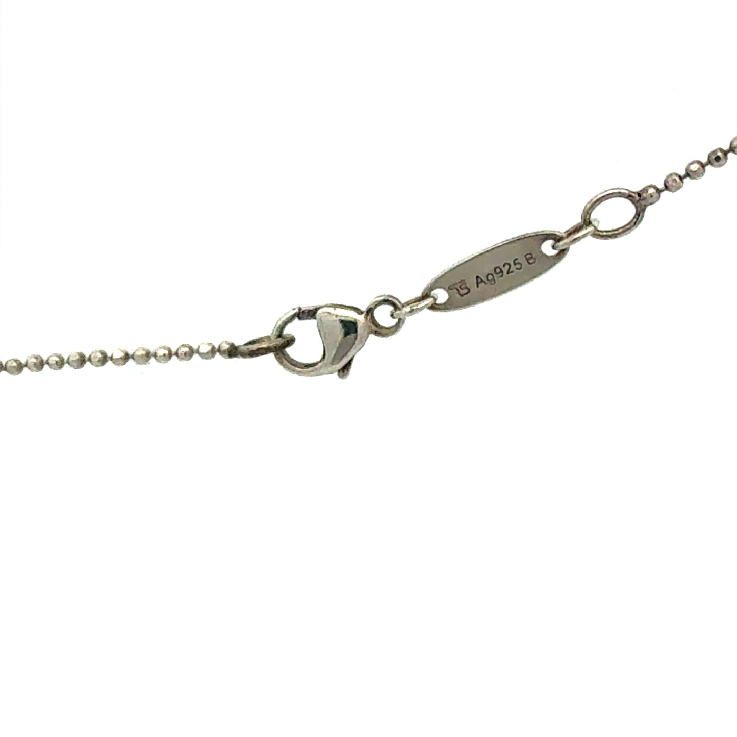 Herz-Anhänger Türkis Detail Nahaufnahme Verschluß mit Stempel