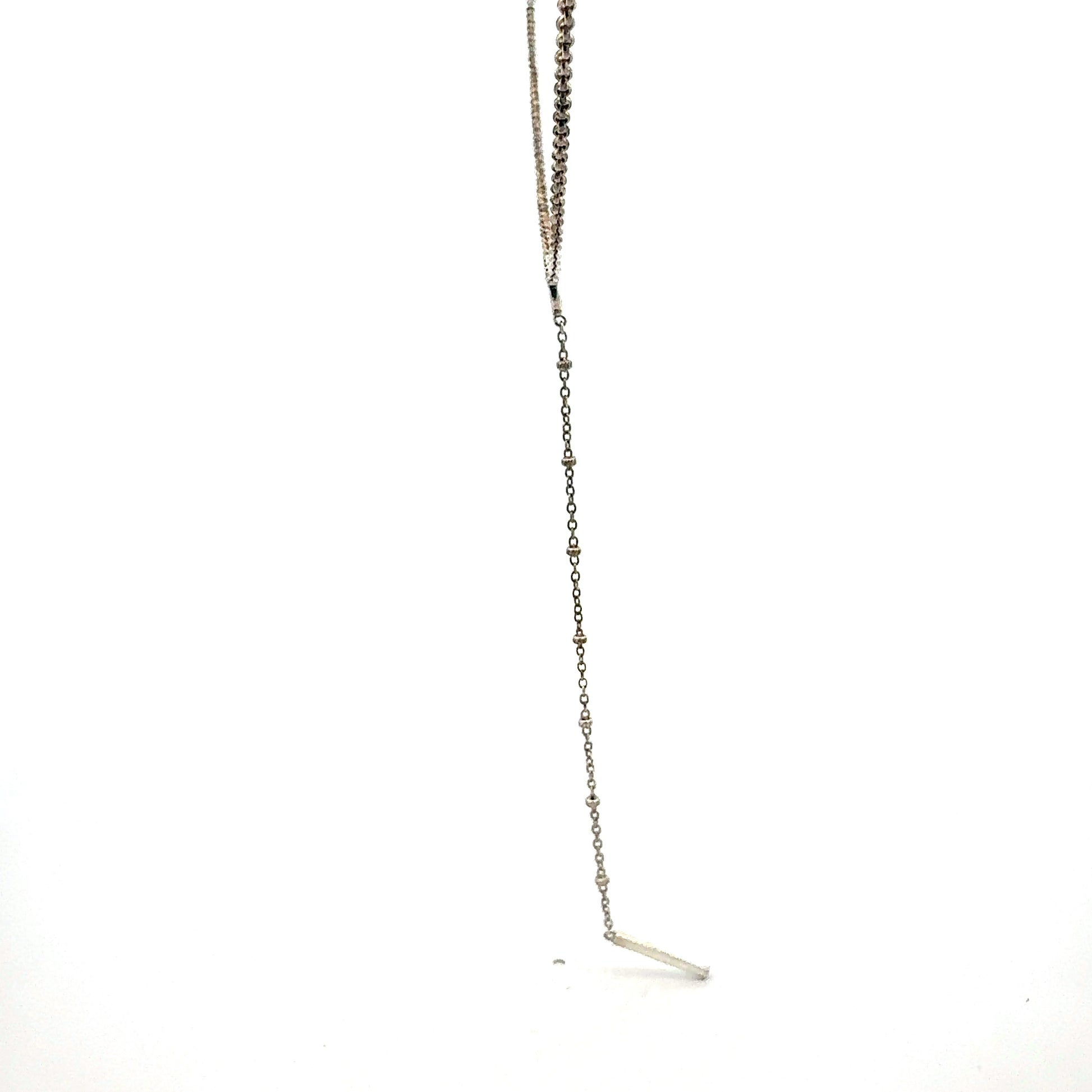 Sterling Silberkette Y-Design 4,11g Nahaufnahme