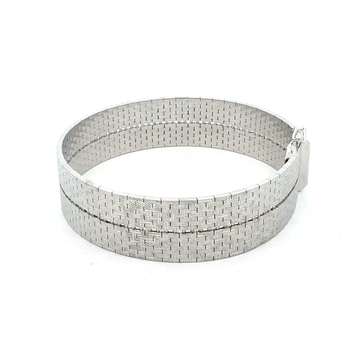 Sterling Silber Armband 20cm - Seitenansicht mit Verschluss

