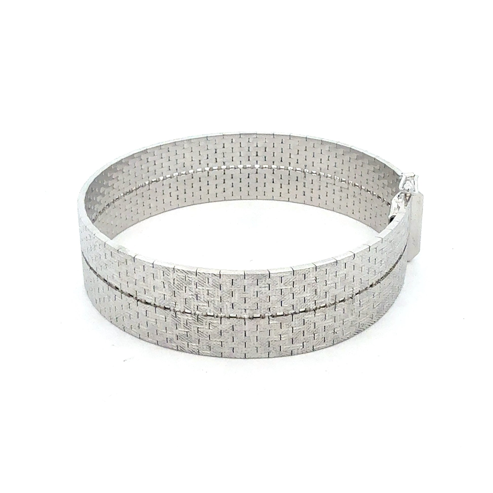Sterling Silber Armband 20cm - Seitenansicht mit Verschluss

