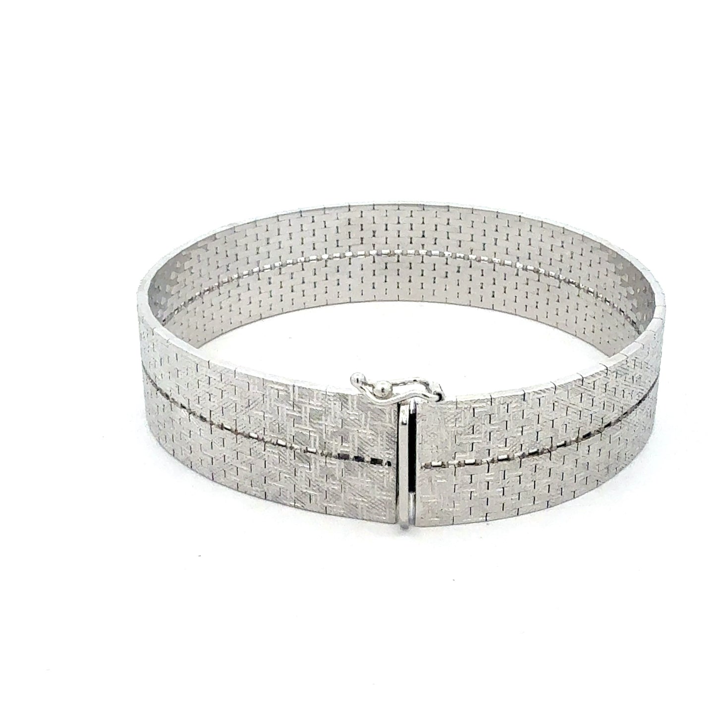 Sterling Silber Armband 20cm - Seitenansicht mit Verschluss
