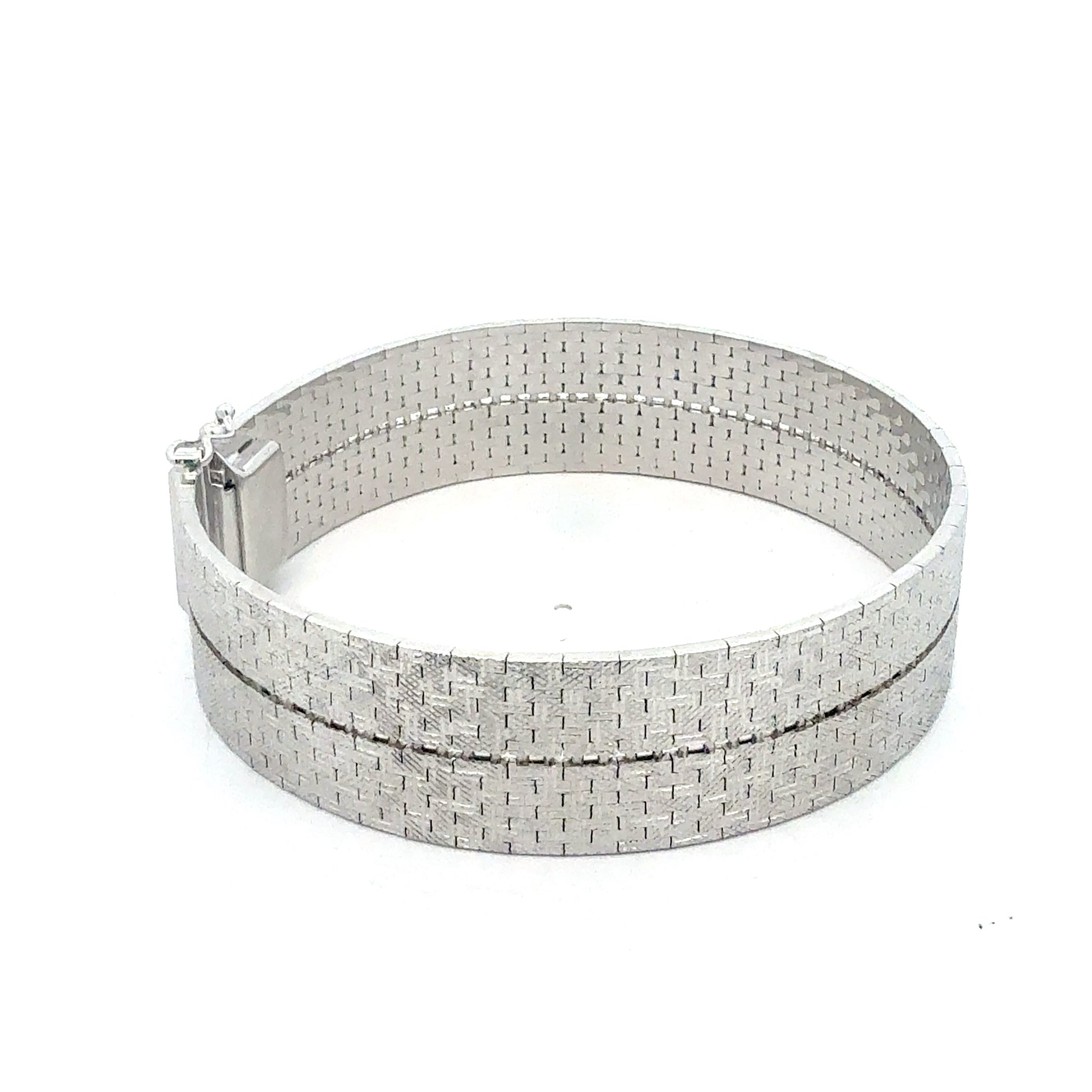 Massives Silberarmband 925 - Nahaufnahme der Glieder und Struktur
