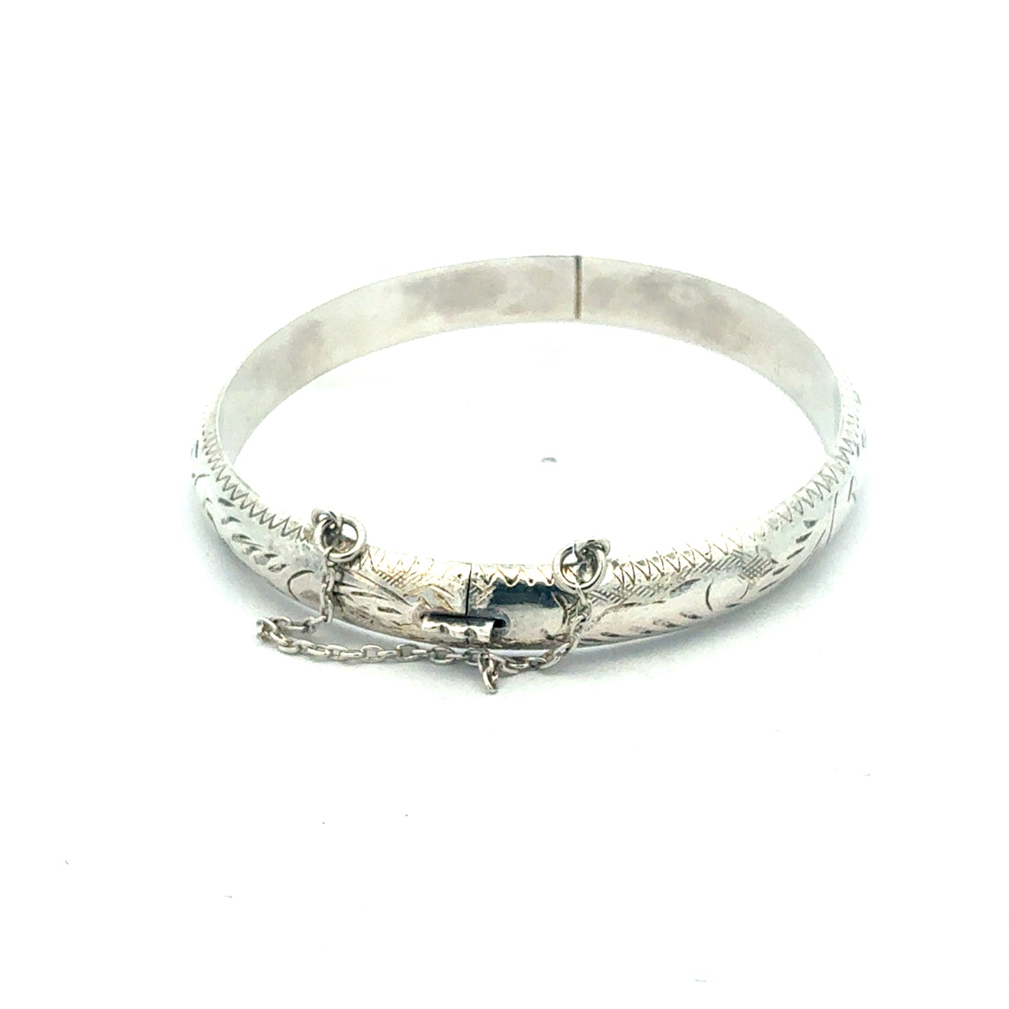 Armreifen aus 925er Sterlingsilber 9,75g - Detailansicht Verschuss