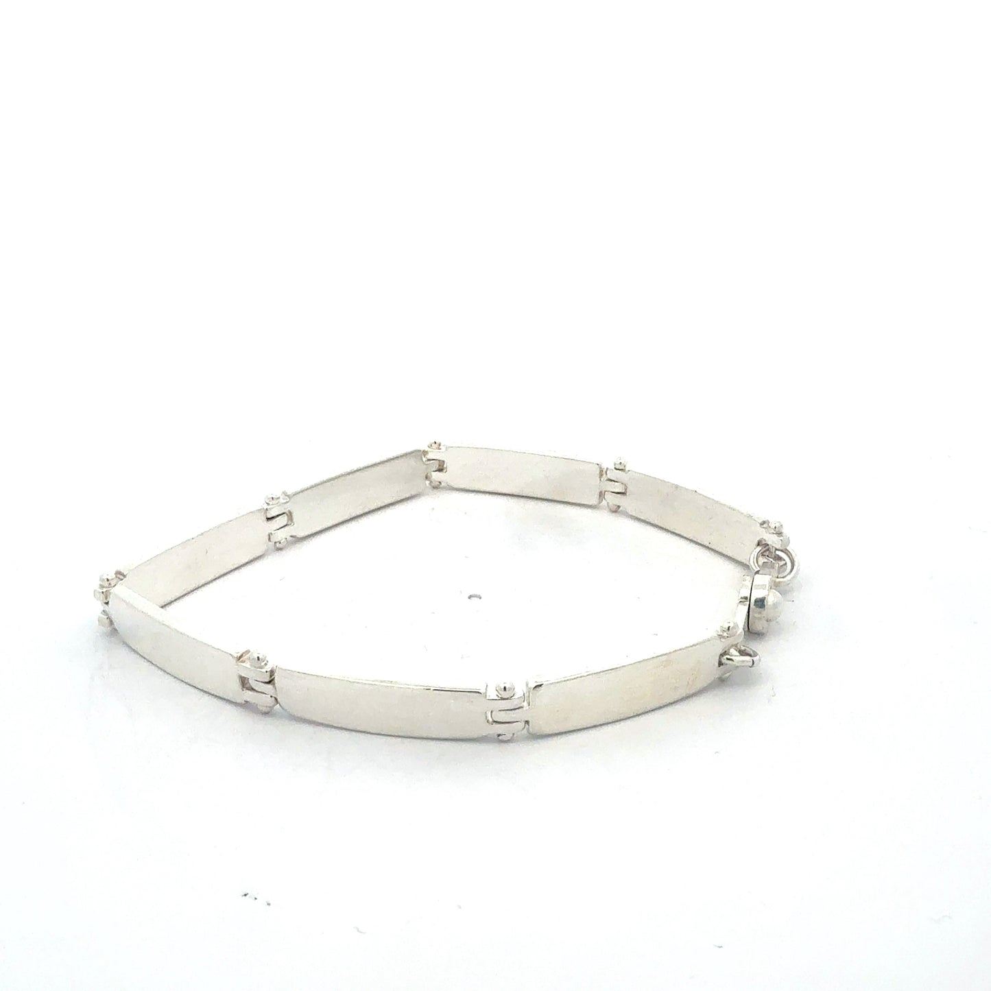 Massives Silberarmband 20cm - Seitenansicht