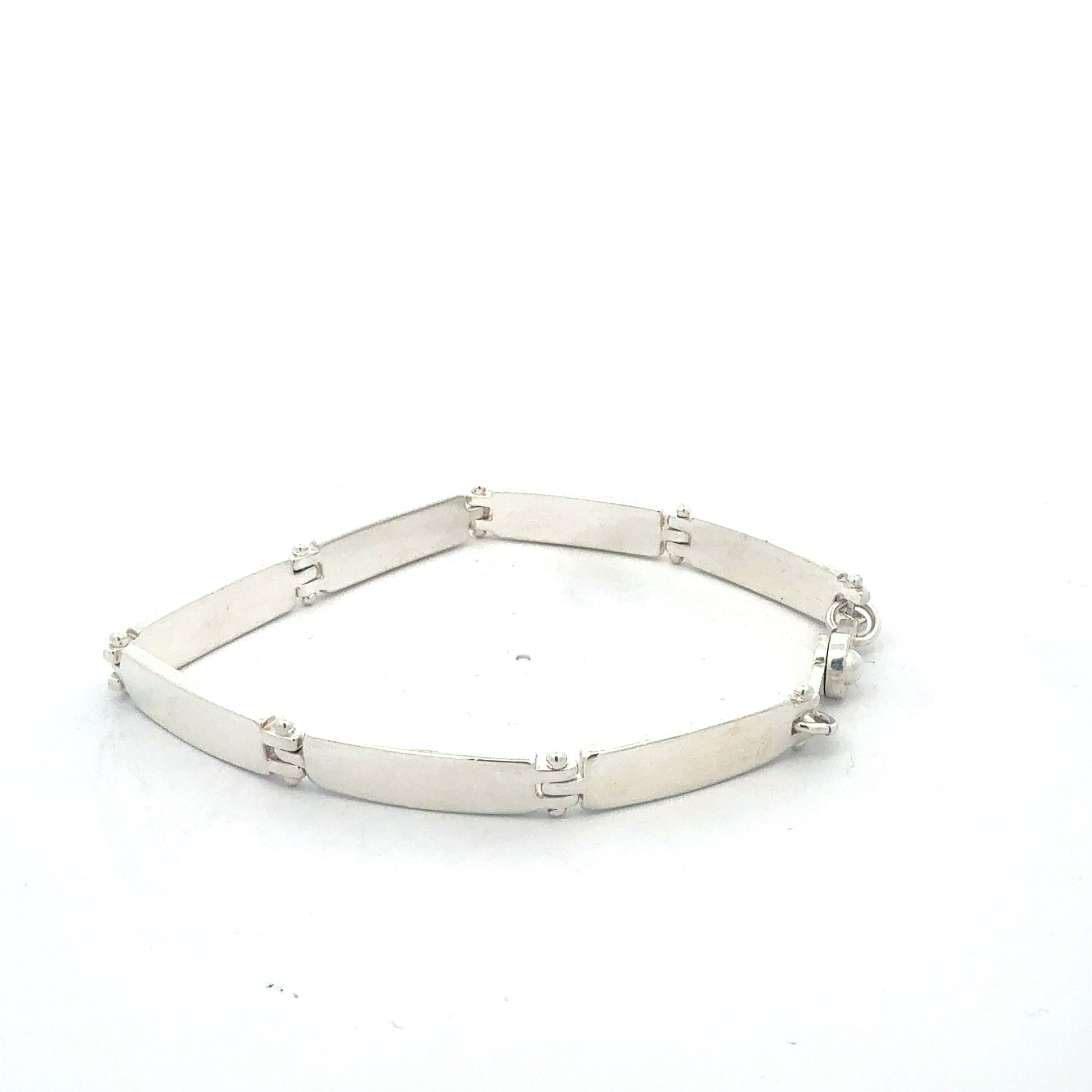 Massives Silberarmband 20cm - Seitenansicht