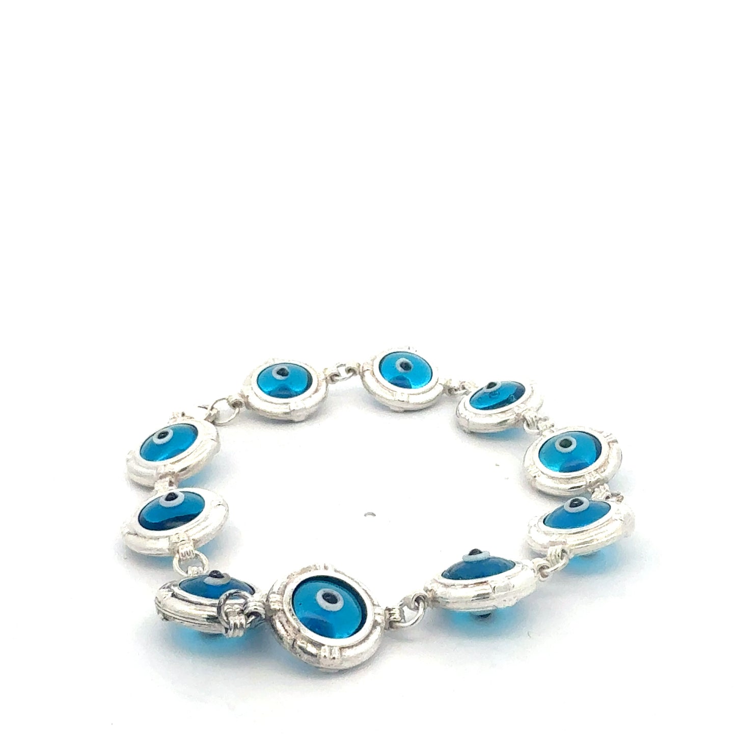 Silberarmband mit Nazar-Steinen