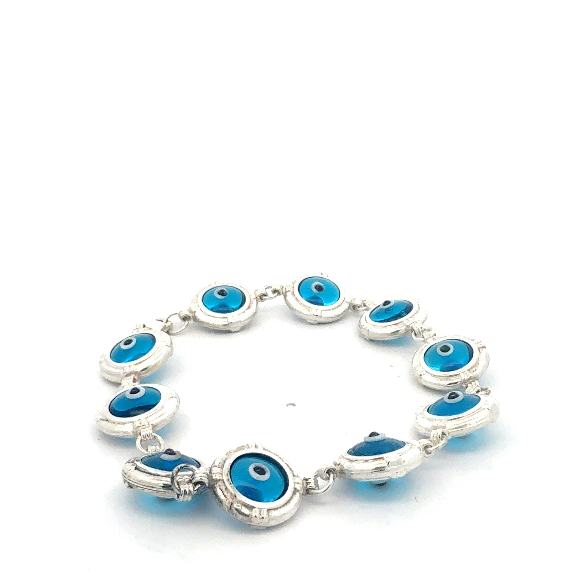 Silberarmband mit Nazar-Steinen