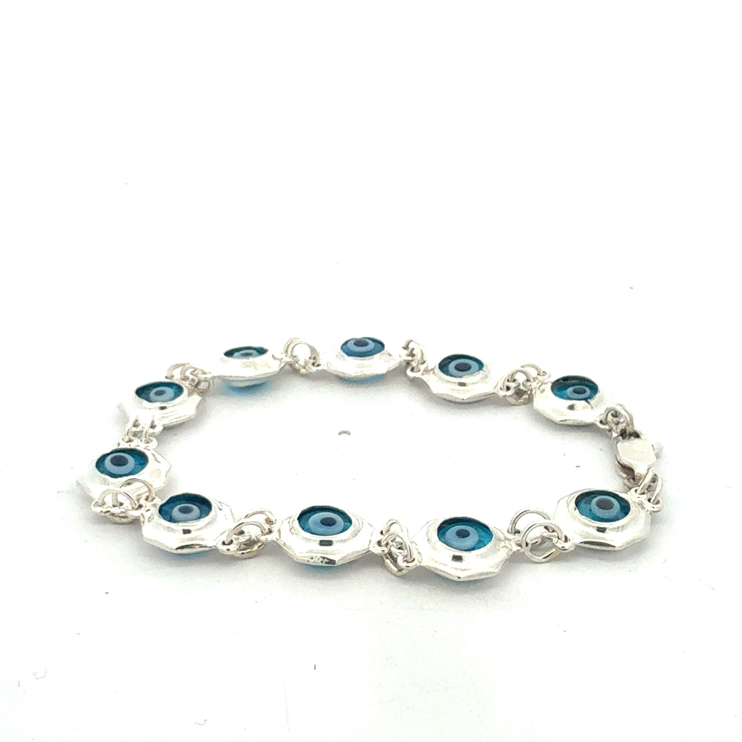 Silber 925 Armband mit blauen Nazar-Steinen