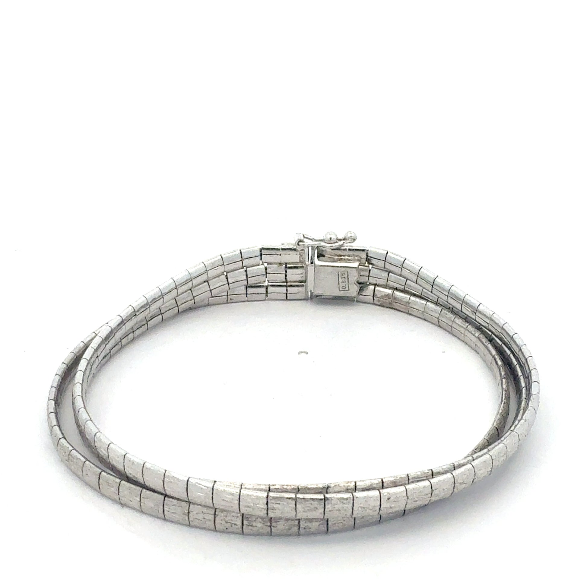 Zeitloses Sterling Silber Armband - Ansicht mit Stempel