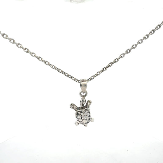 Silberkette 925 Sterlingsilber Kette Schildkröten-Anhänger 
