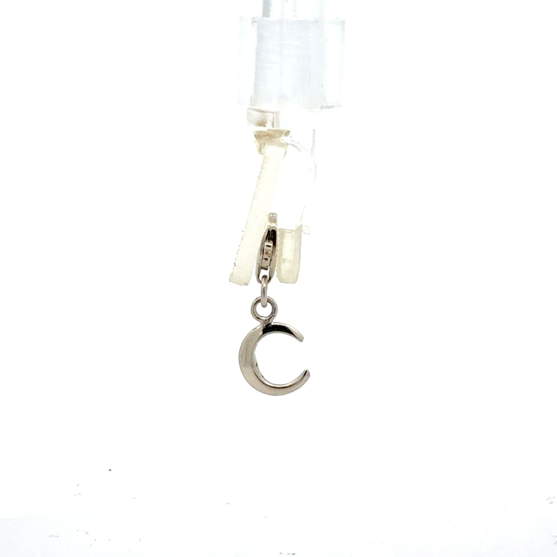 Buchstabe C Anhänger aus 925 Sterling Silber, filigran und glänzend, 0,71 g