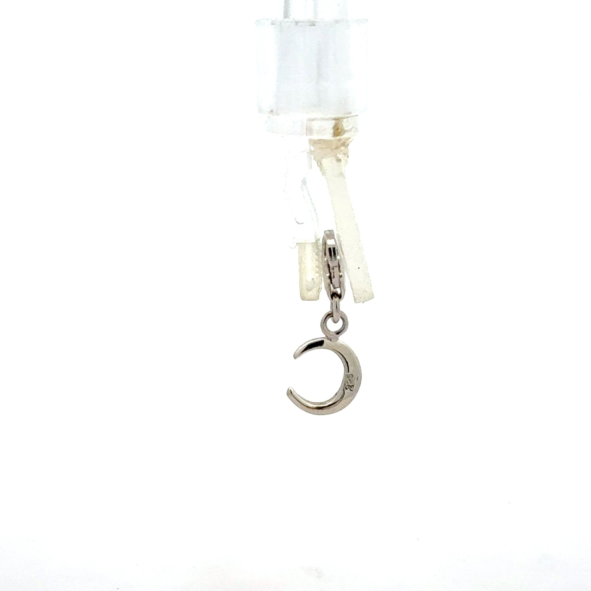 Sterling Silber Anhänger Buchstabe C - Detailansicht der filigranen Verarbeitung