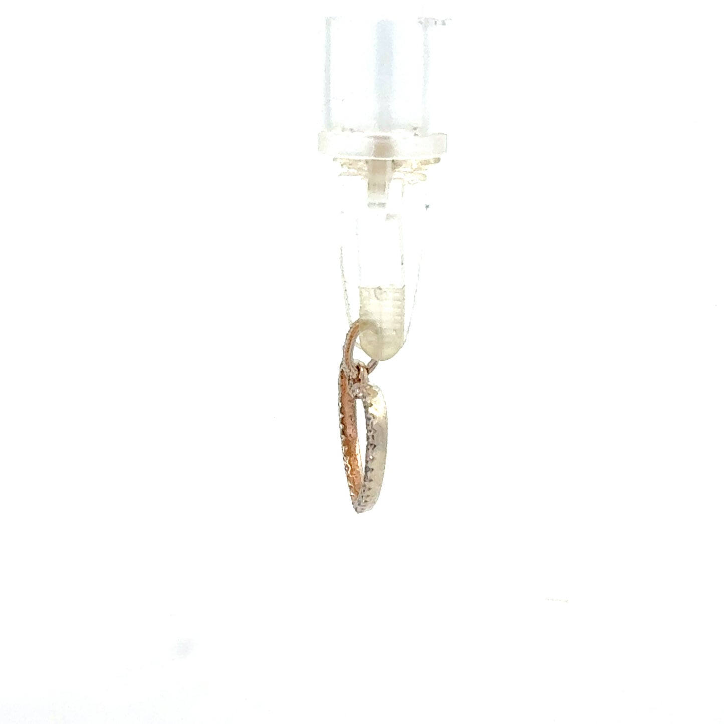 Silber Herz-Anhänger mit Zirkonia, Seitenansicht 0,90g