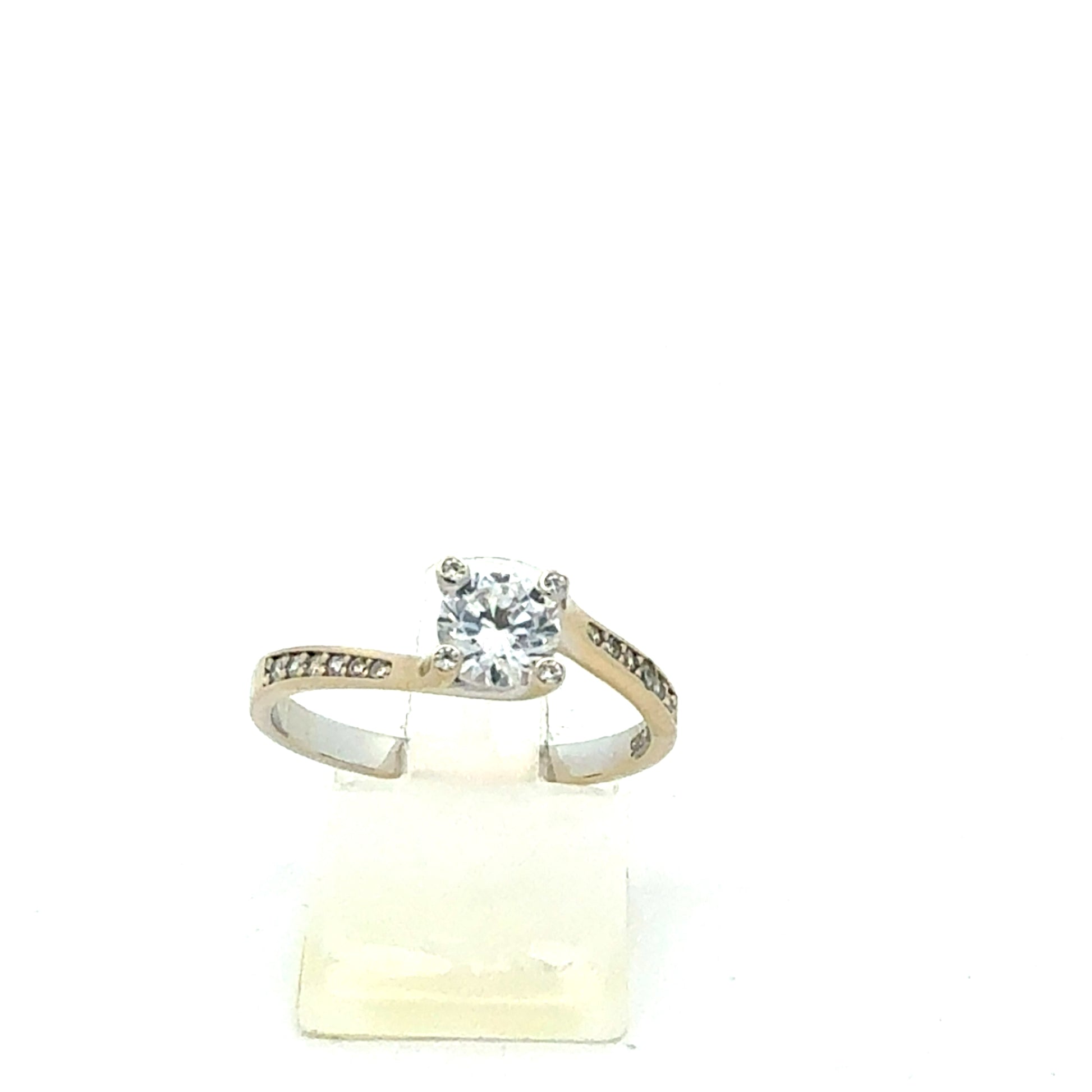 Silberring 925 mit Zirkonia, 2,55 g, Größe 57 - Hauptansicht
