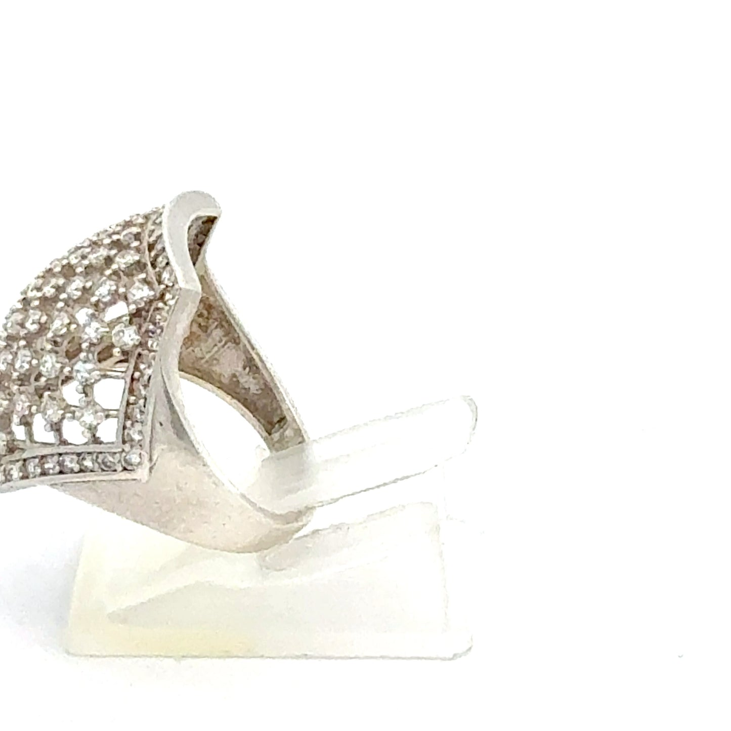 Doppelring Silber 925 mit Zirkonia – 4,31g, Größe 56