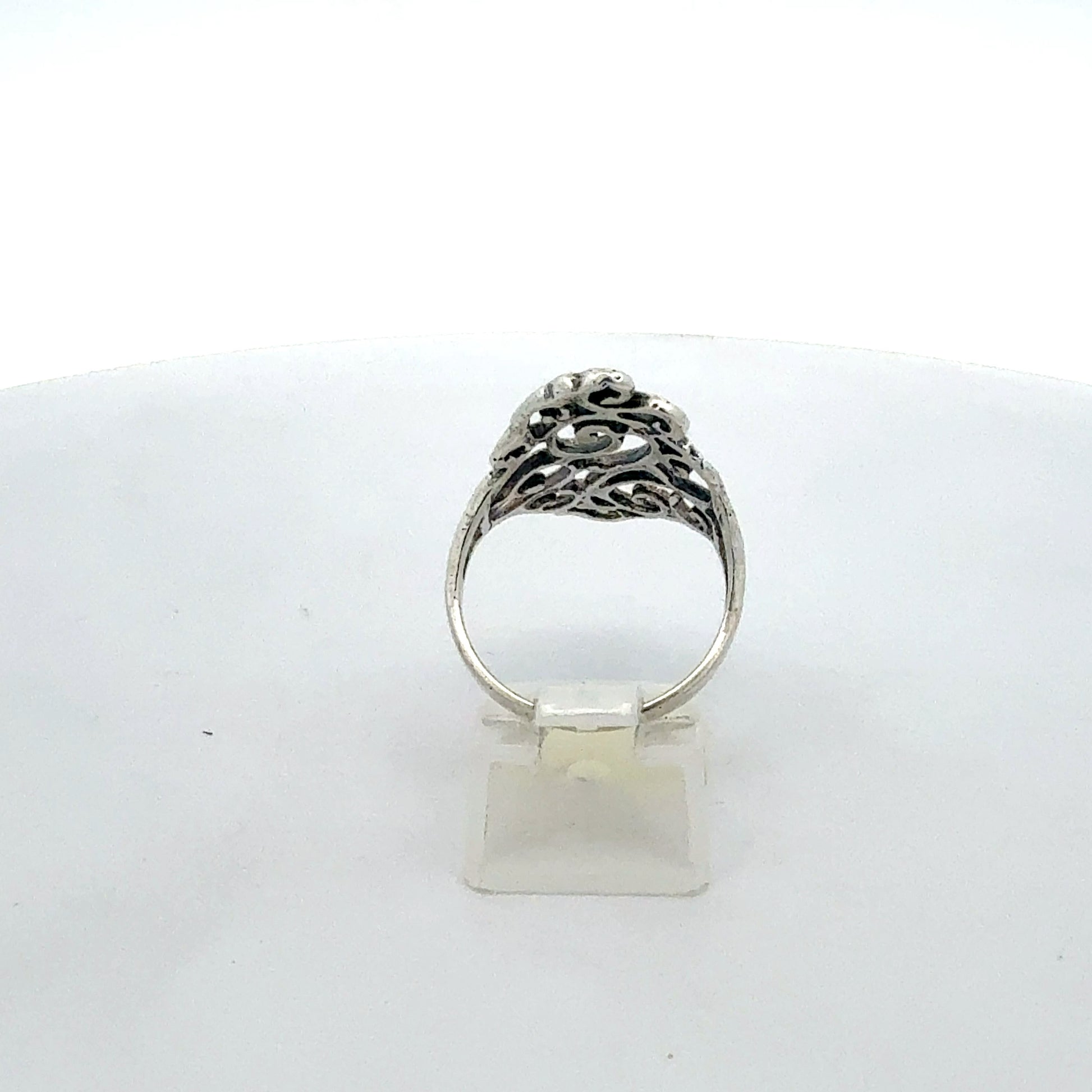 925 Sterling Silber Ring schlicht elegant - Innenansicht 

