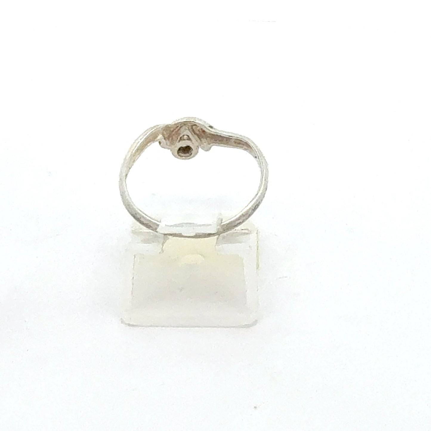 Sterling Silber Ring mit Zirkonia - Nahaufnahme der Rückseite