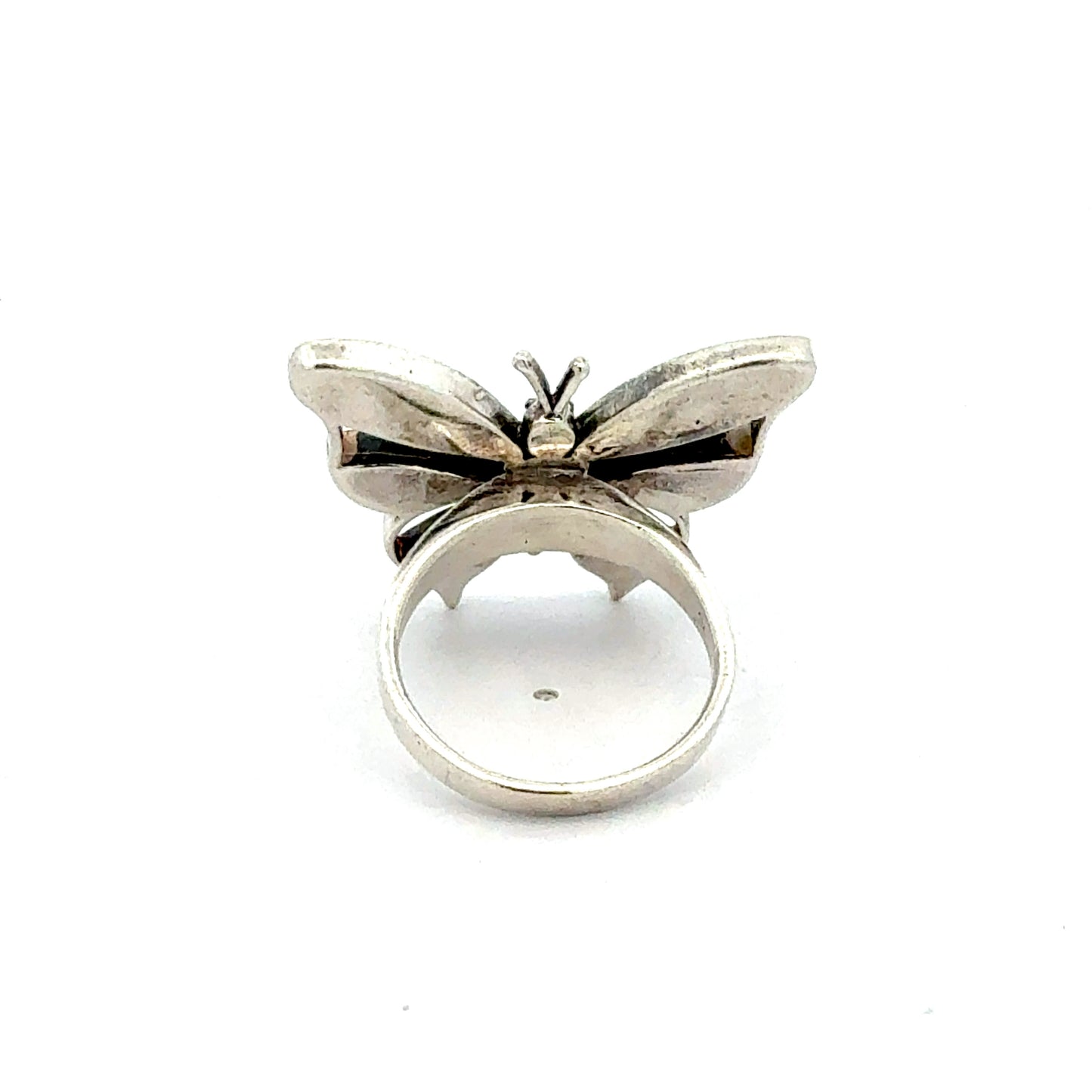 Sterling Silber Schmetterlingsring Detailansicht, 9,69 g
Rückseite