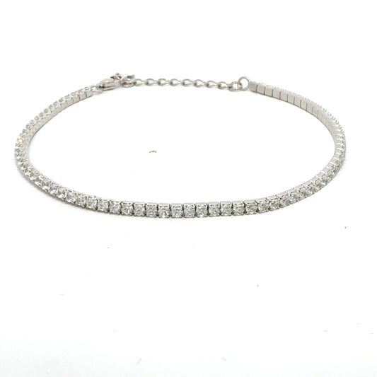 Tennisarmband 2,61 g – Silber 925 – 21 cm – 1,70 mm Armband Juwelier Alen