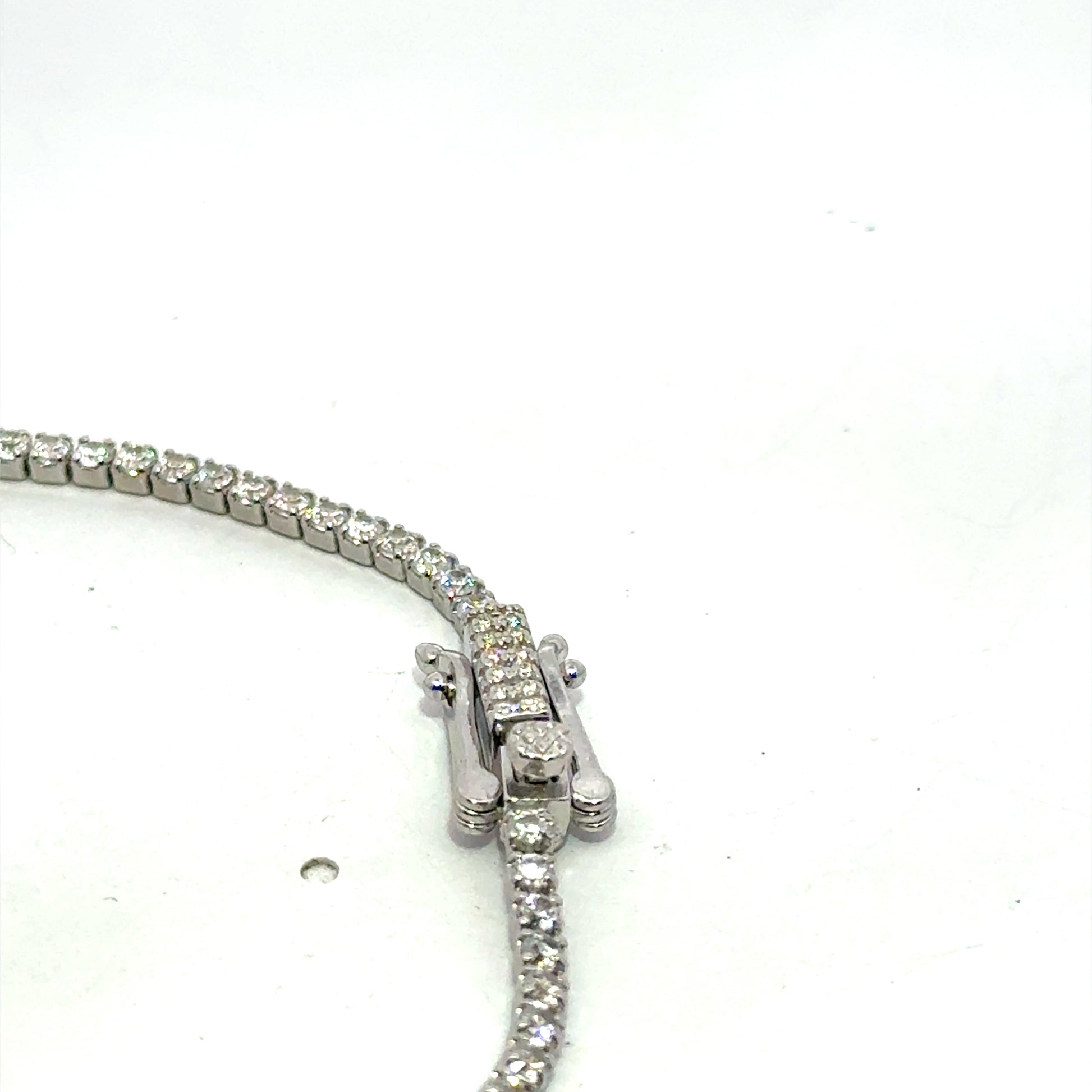 Silberarmband 925 – 4,15 g – 19 cm – komplett mit Zirkonia besetzt (Tennis-Armband) Armband Juwelier Alen