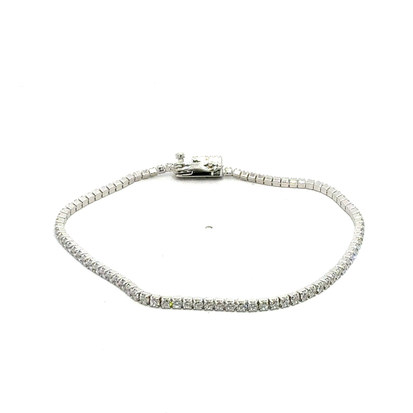 Silberarmband 925 – 4,15 g – 19 cm – komplett mit Zirkonia besetzt (Tennis-Armband) Armband Juwelier Alen