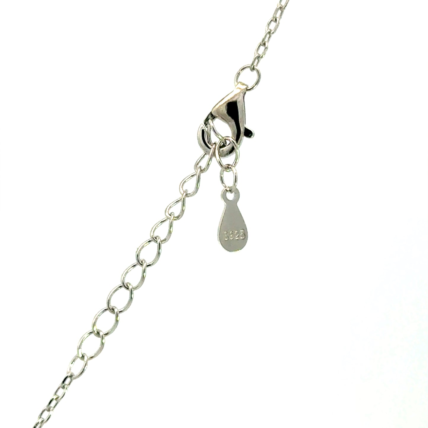 Silberkette – 3,90 g – 47 cm – moderner Kreuzanhänger mit klaren Zirkonia Halskette Juwelier Alen