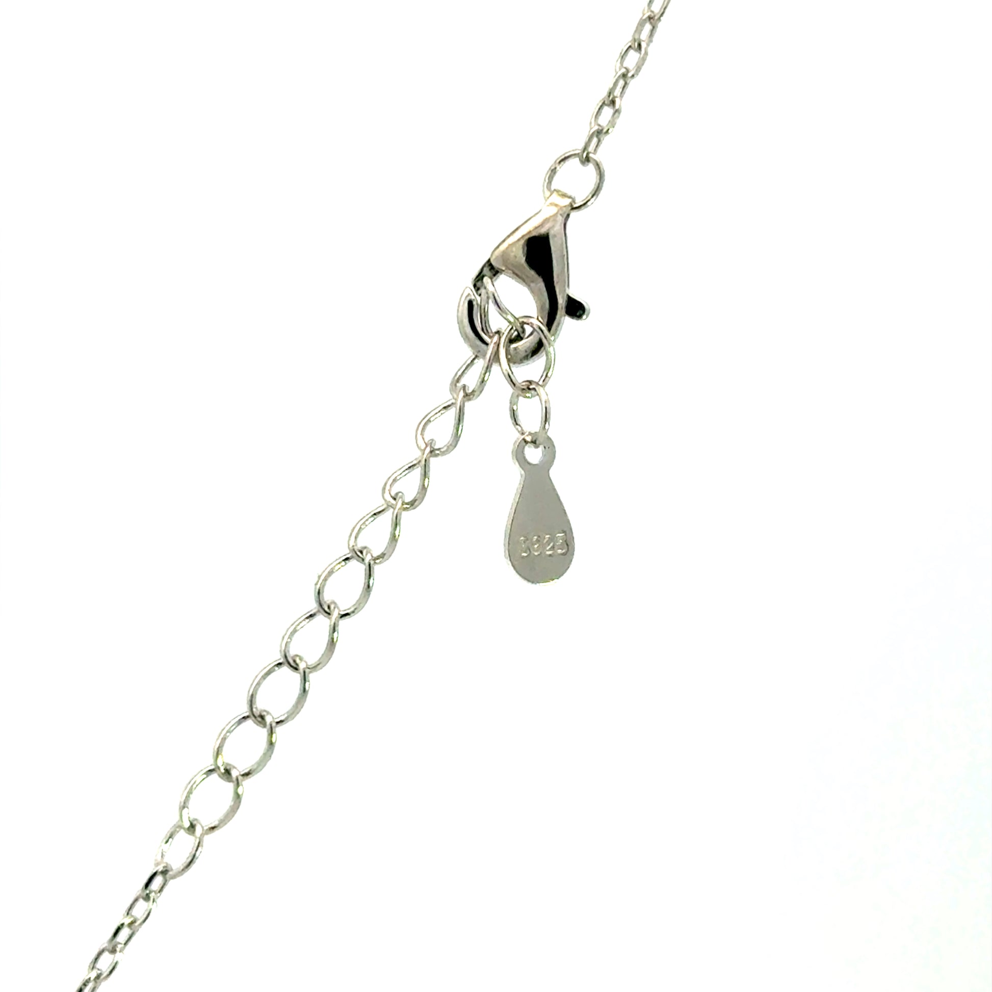 Silberkette – 3,90 g – 47 cm – moderner Kreuzanhänger mit klaren Zirkonia Halskette Juwelier Alen